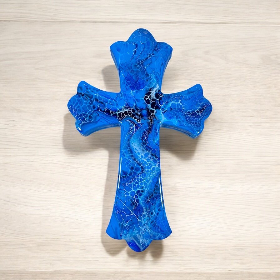 12” Scalloped Wood Cross