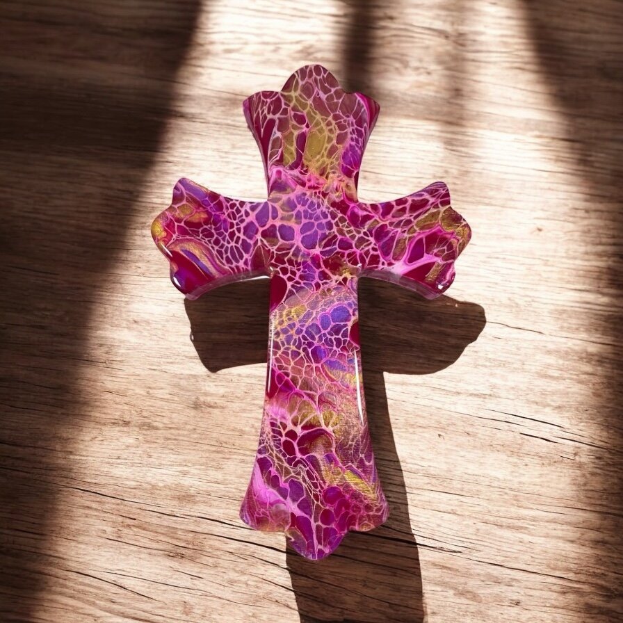 12” Scalloped Wood Cross