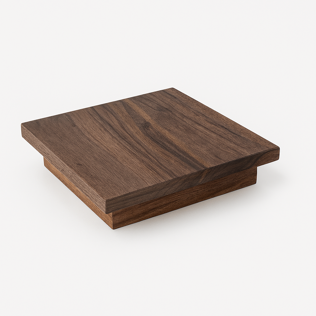 Handcrafted Walnut Riser  Solid Wood Decor  JD’s Woodshop Alabama