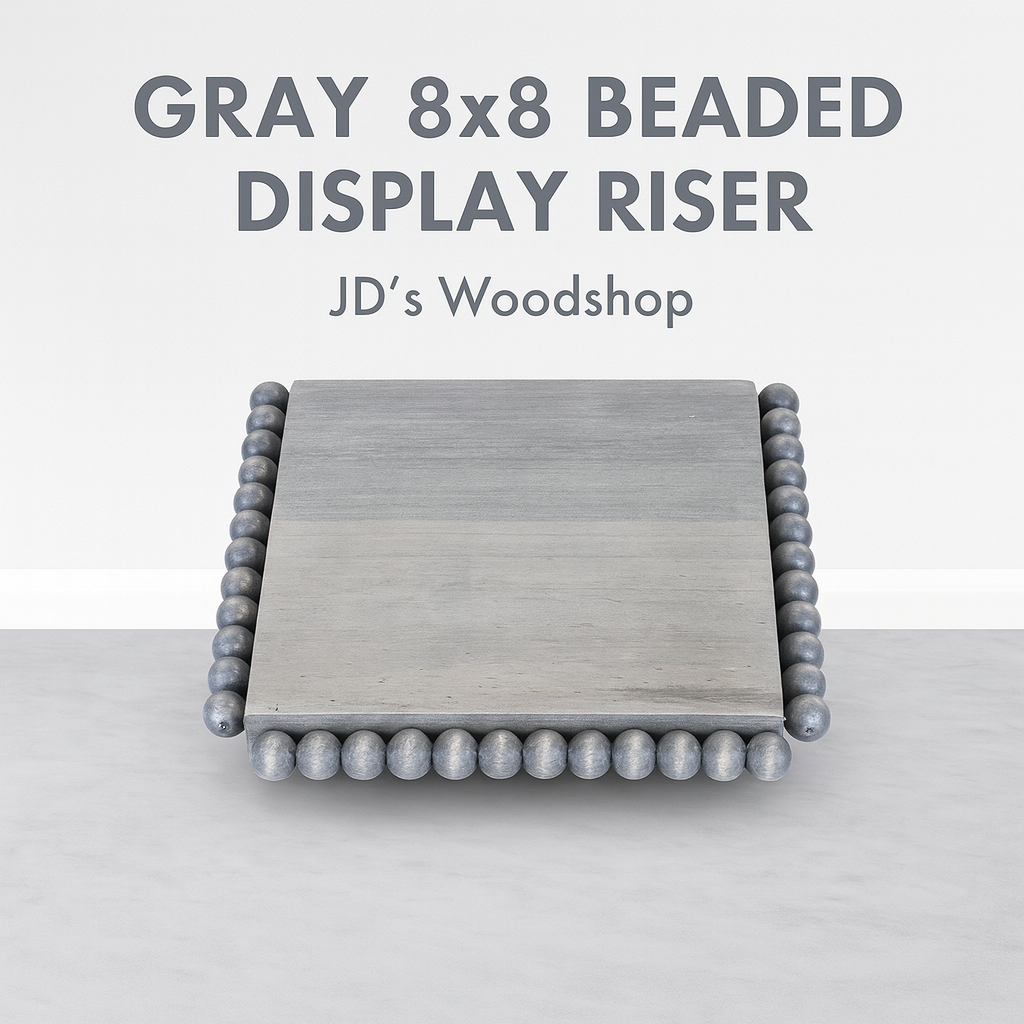 Rustic 8x8 Beaded Display Riser – JD’s Woodshop