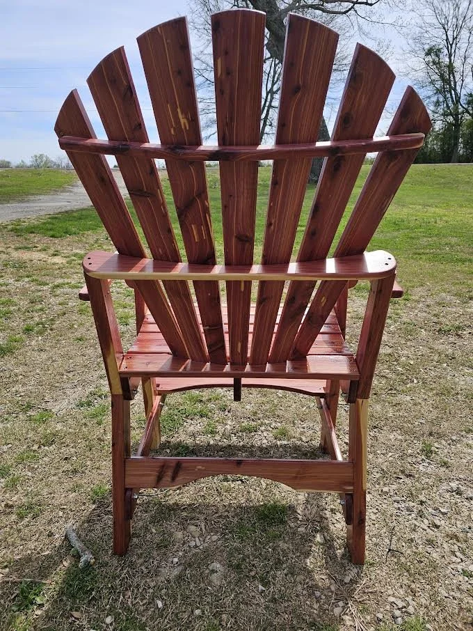 Custom Adirondack Chair with Footrest — Handcrafted Wood