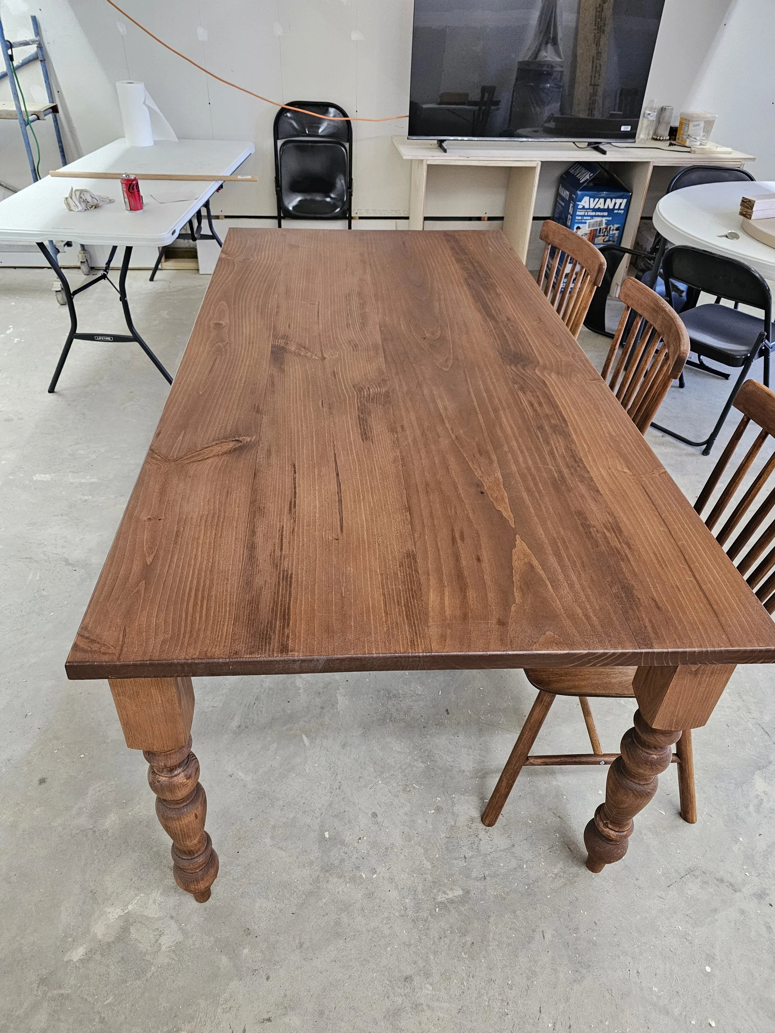 Farmhouse Dining Table | Handcrafted Solid Wood | JD’s Woodshop