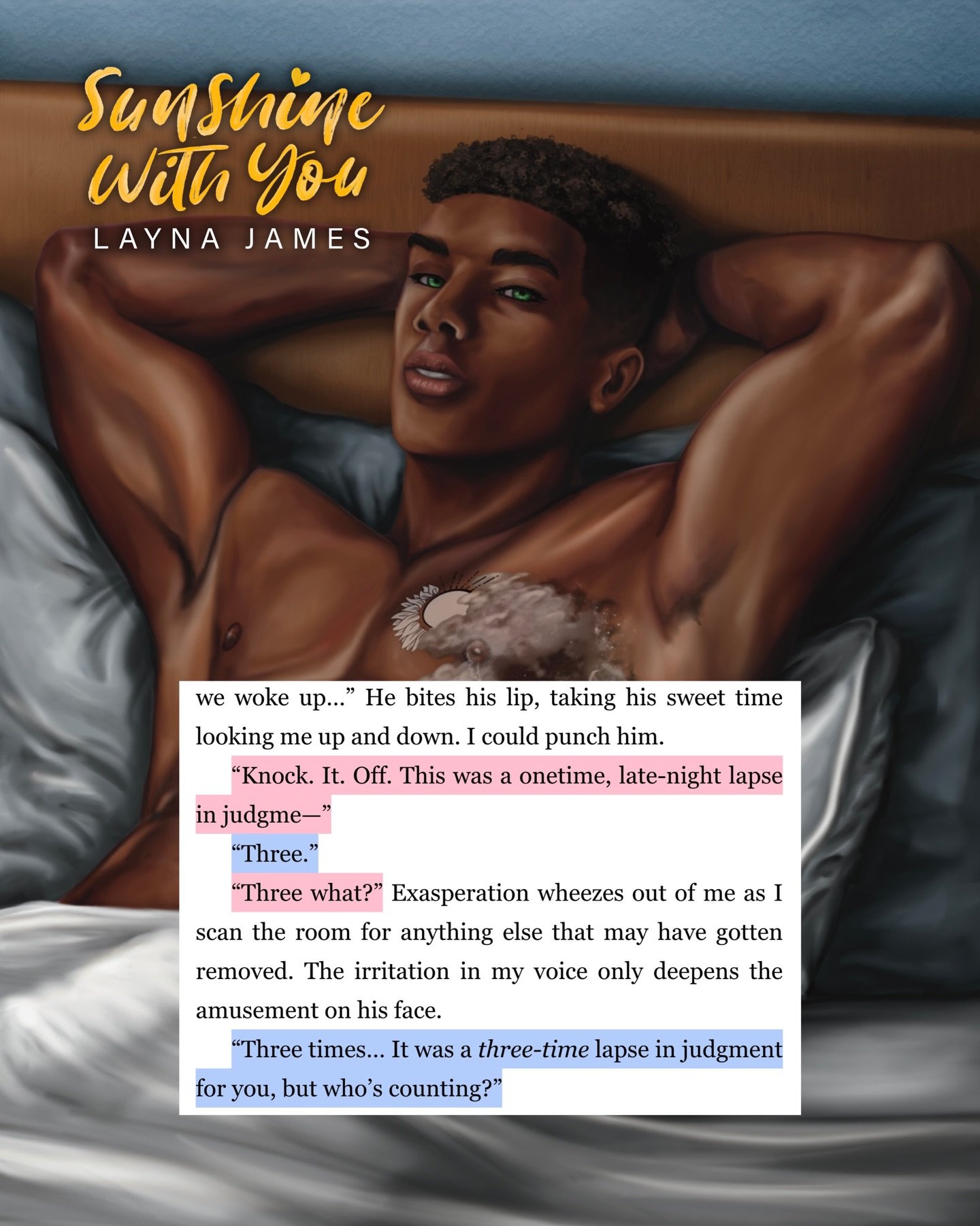 JUST friends&hellip;except for that one night 🫠

📖Sunshine with You, a friends to lovers Black romance by Layna James. Now in Kindle Unlimited🌻

🎧Audiobook available at your favorite retailers!🎧
Narrated by Audrey Obeyn &amp; Allan Monteilh

TRO