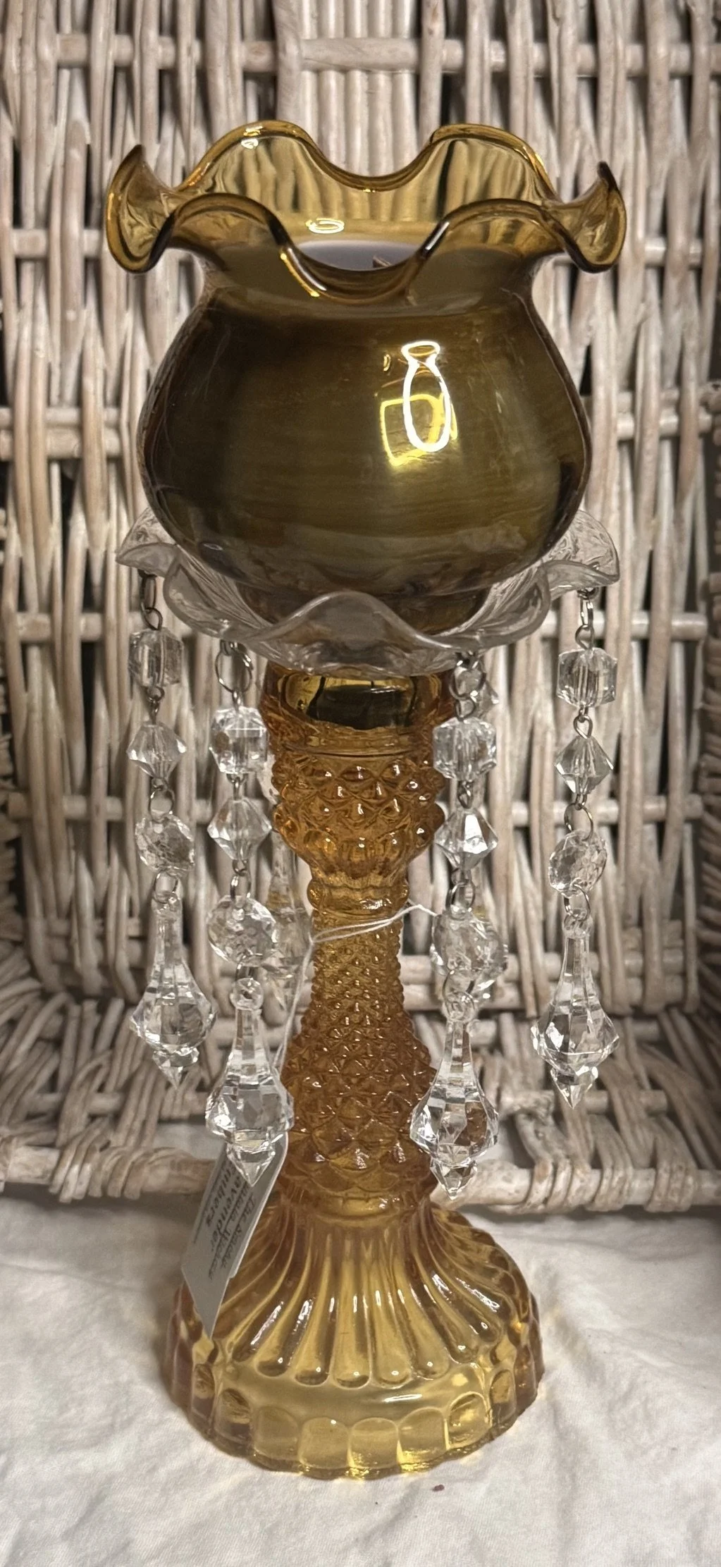 Amber Candle Stick and Votice with Gems 1.jpeg