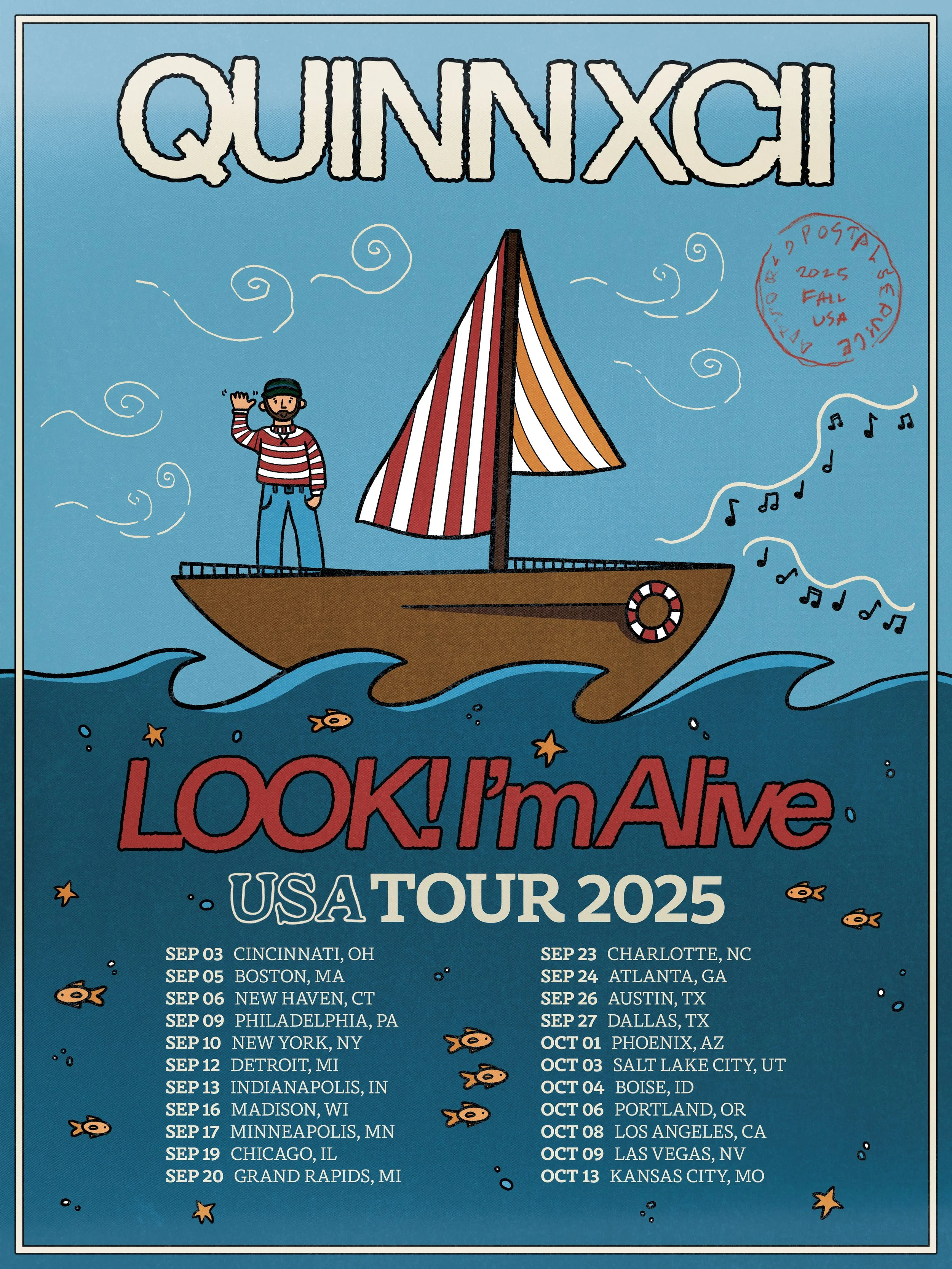 Quinn XCII "Look! I'm Alive" Official Tour Poster