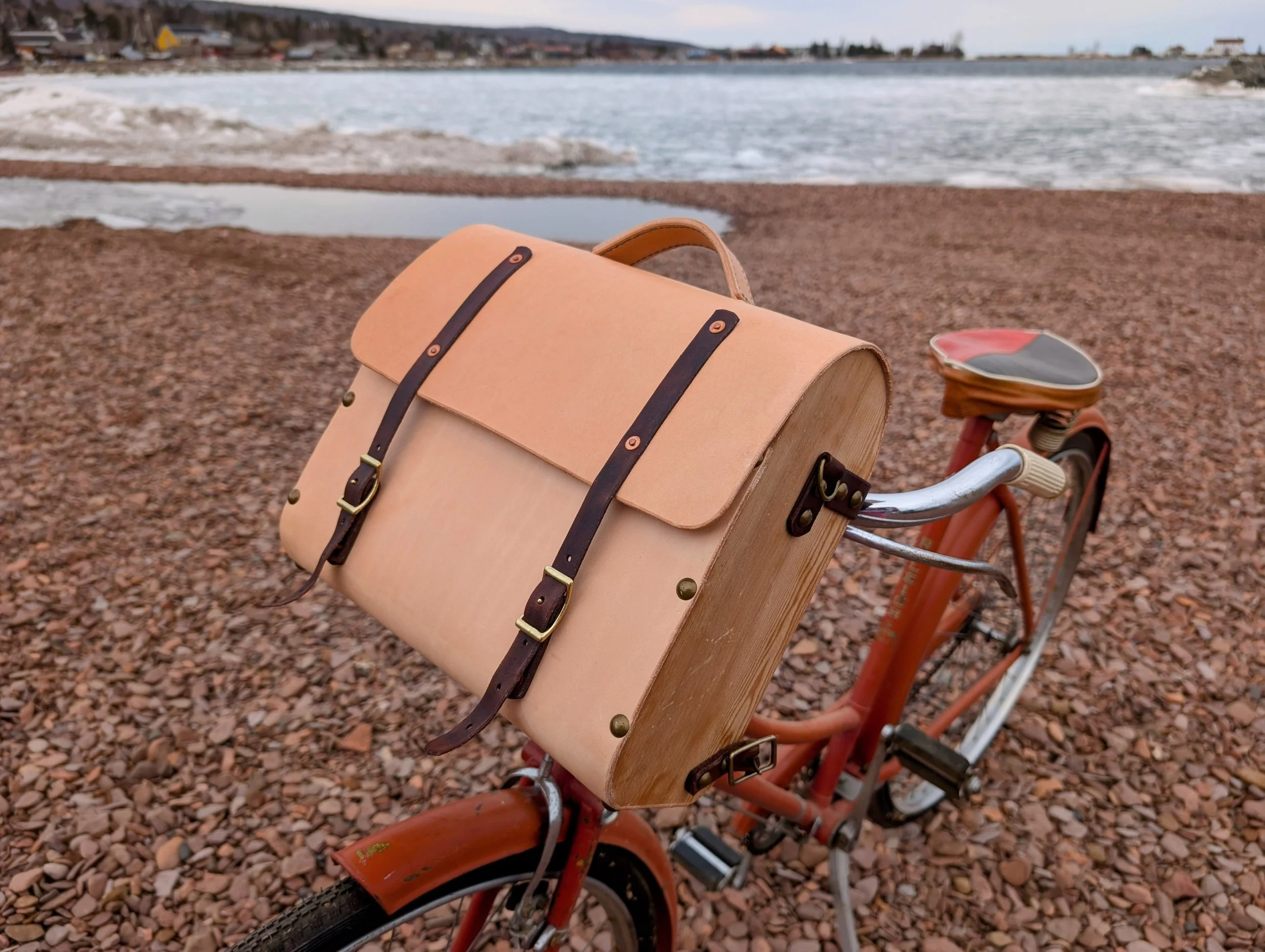Convertible Bicycle Backpack: An Intro to Leather and Wood