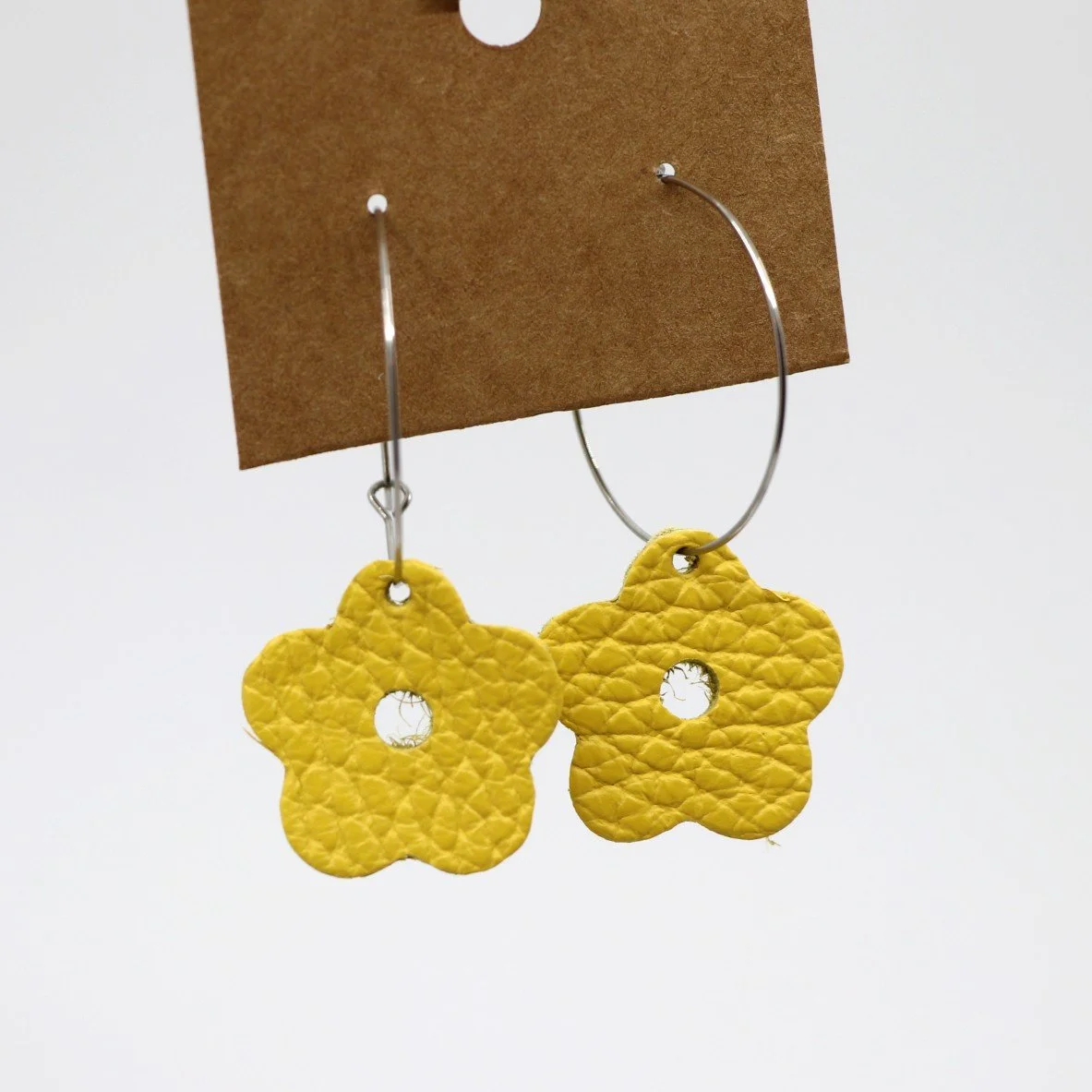 Flower Earrings 30 mm Hoop
