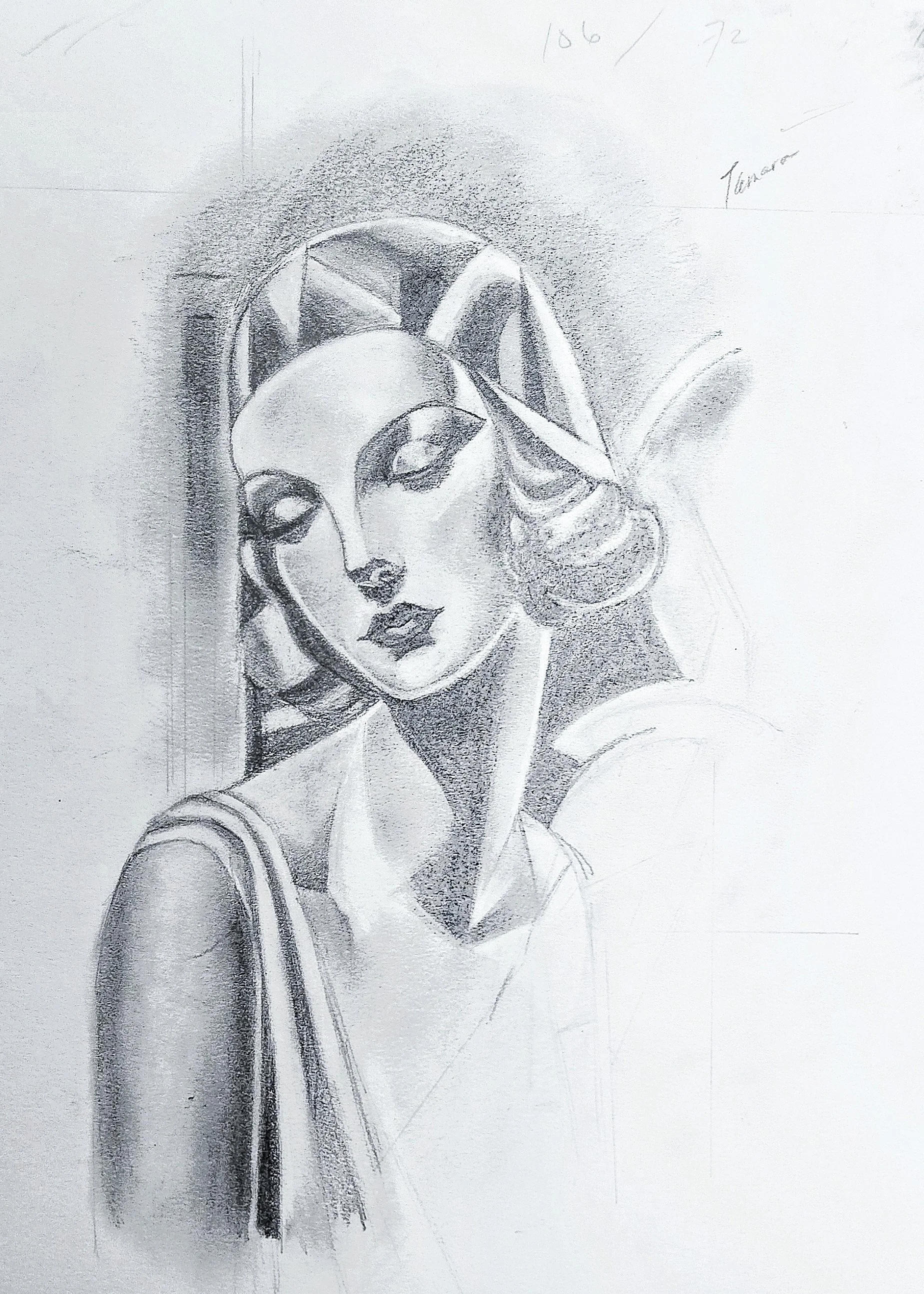 Tamara de Lempicka Study 1
Pencil on Paper