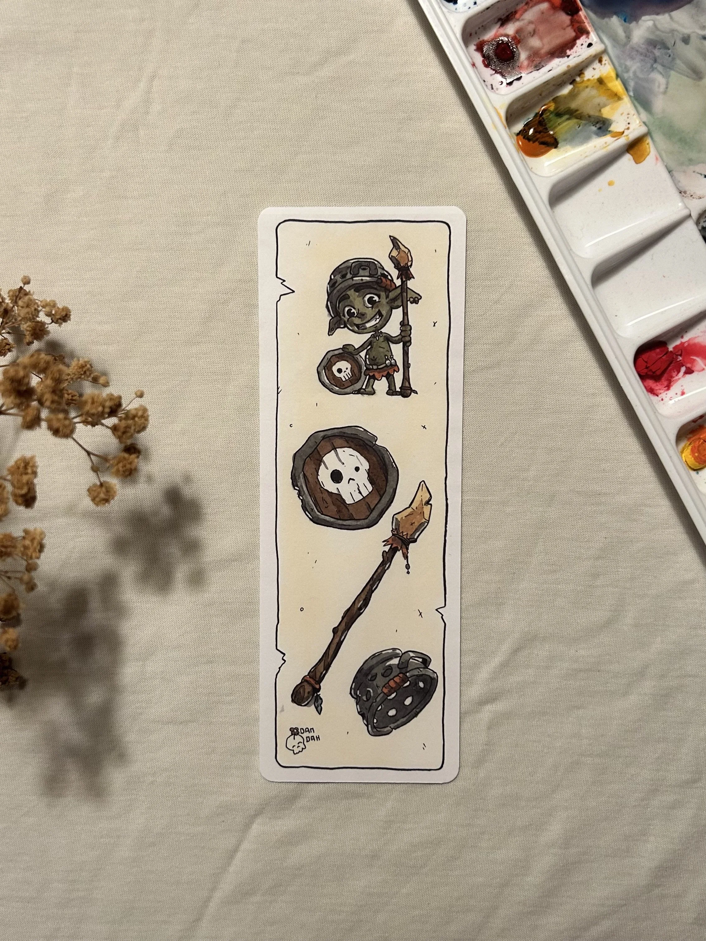 Goblin Spearman - Illustrated Bookmark