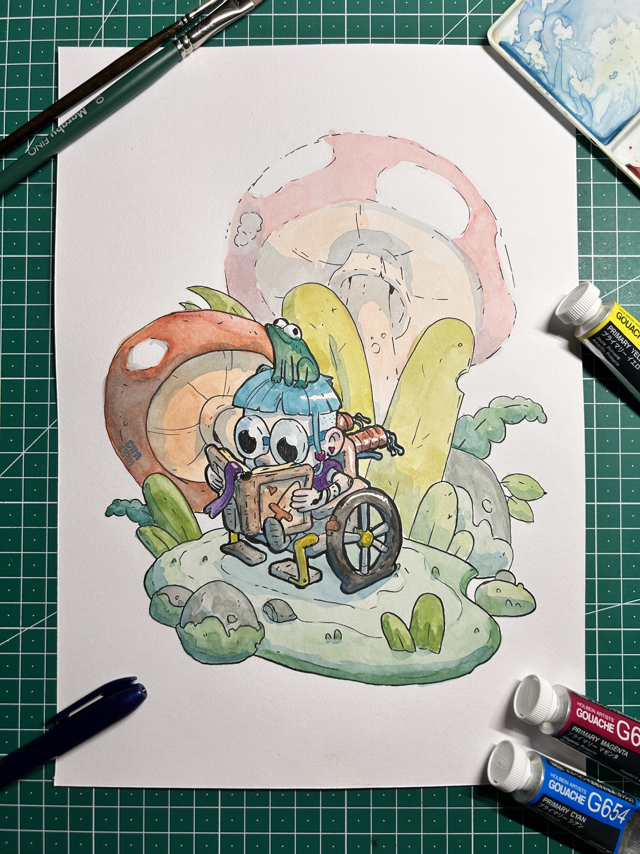 Reading Under Mushrooms
