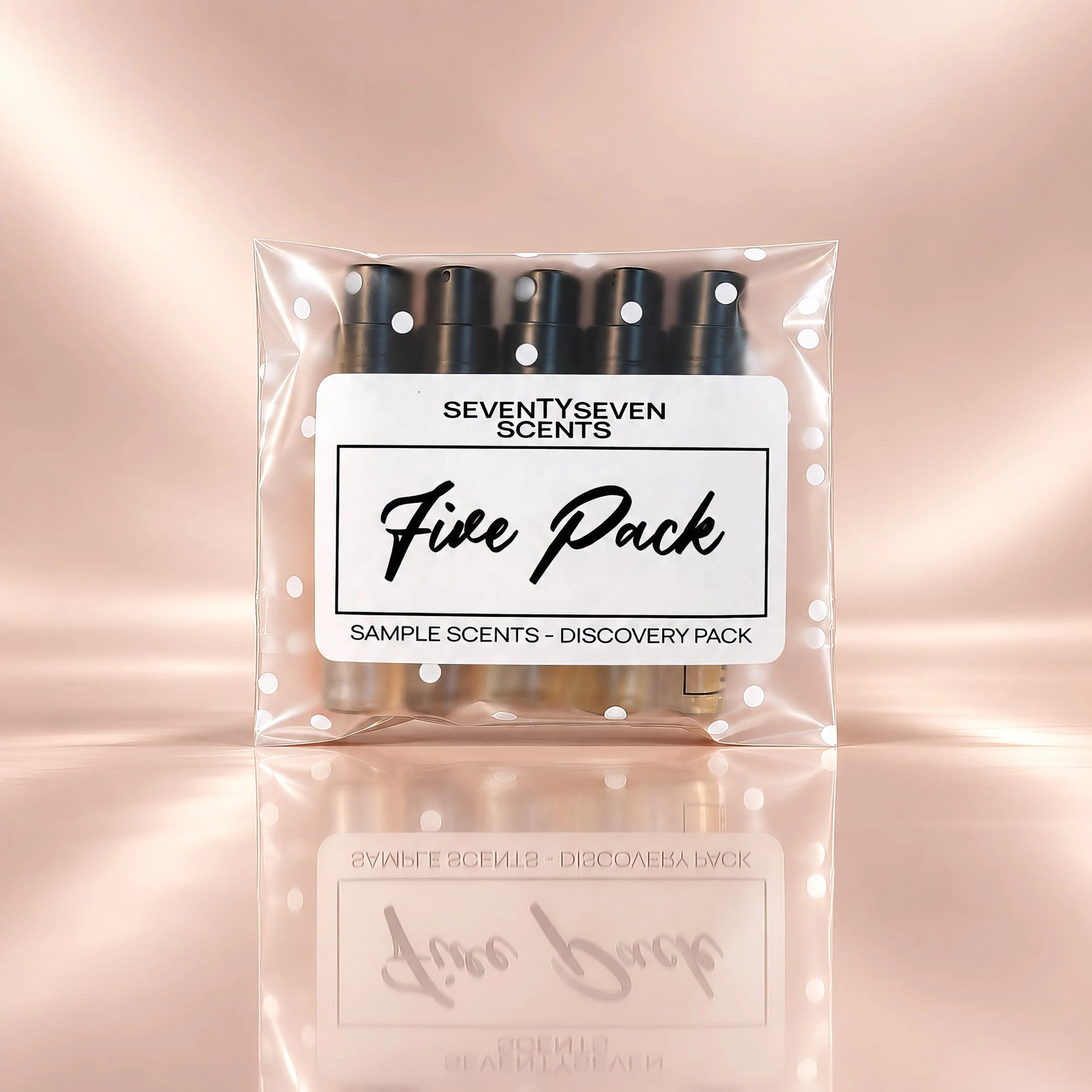Perfume gift sample pack, sealed five pack fragrance sampler, EDP and EDT scents