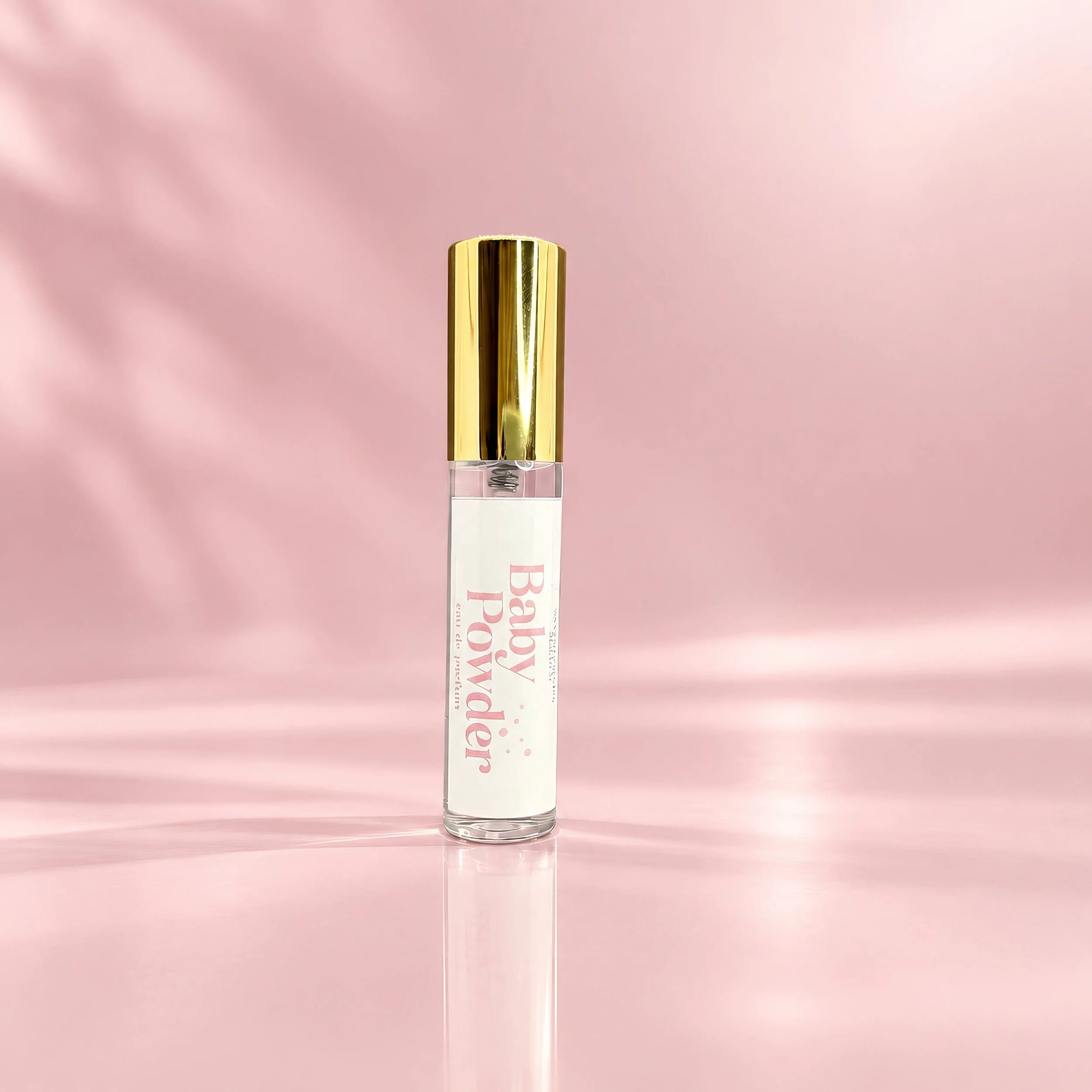 Baby powder perfume, soft powdery scent with freesia and bergamot top notes