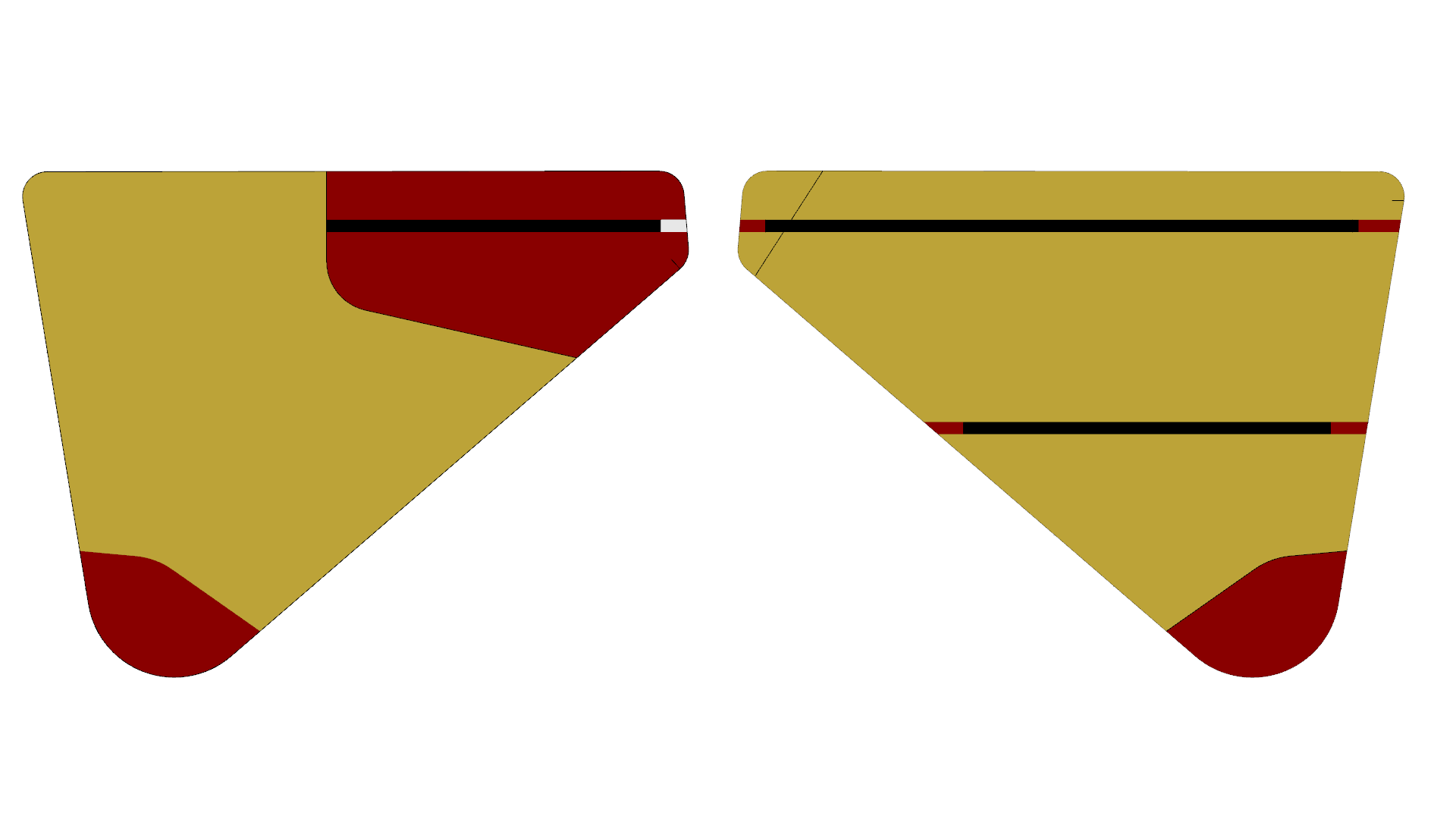 Sides of frame pack. Patterned in Rhino3D