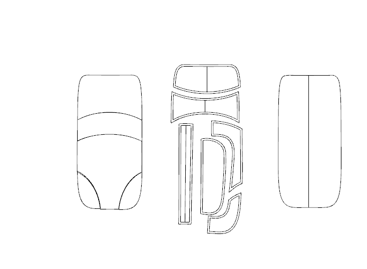 Back panel pattern layout