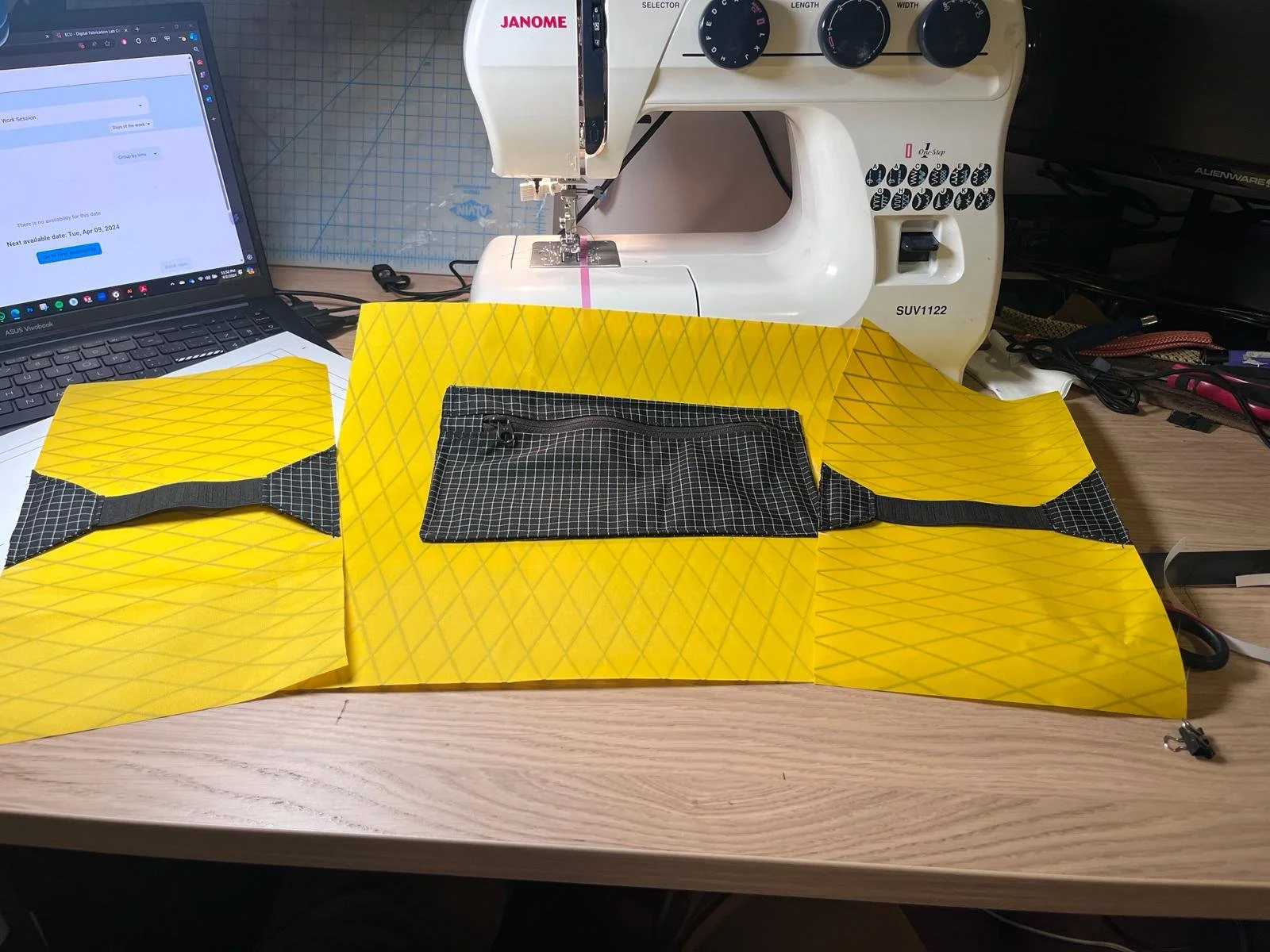 Interior of bag sewing