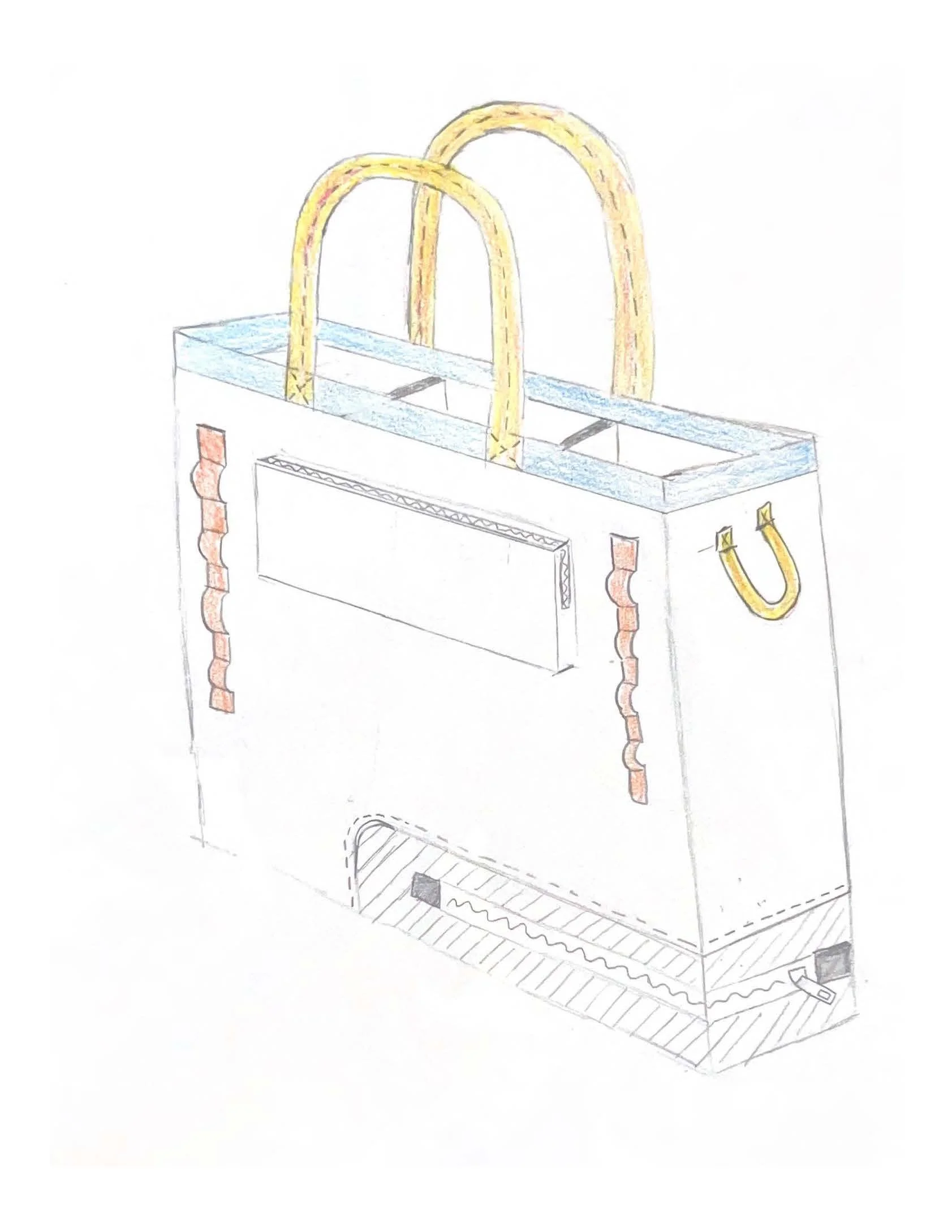 V2 with separate zipper box for shoe storage
