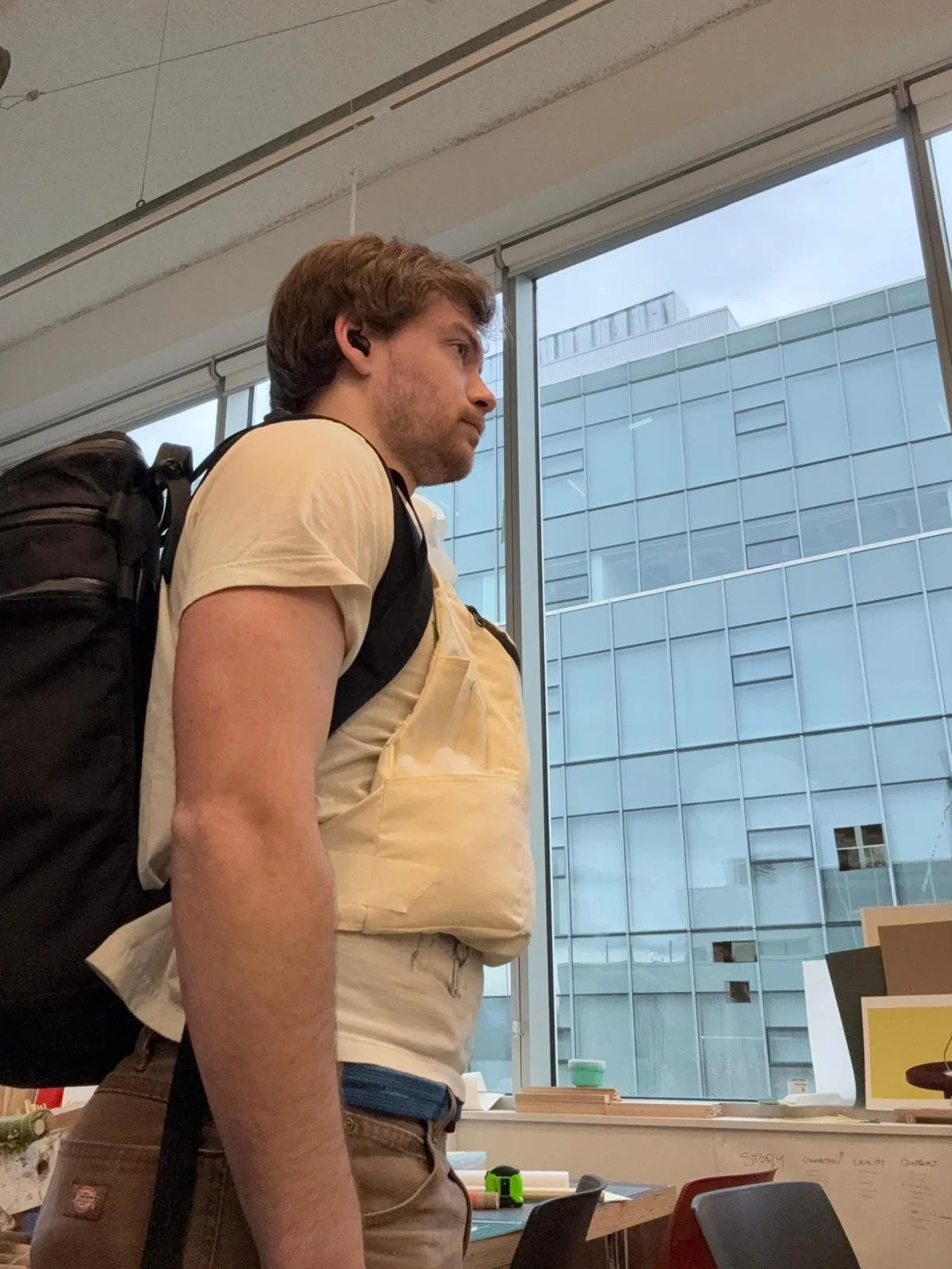 The tool kit was designed to be worn without intruding on backpack straps