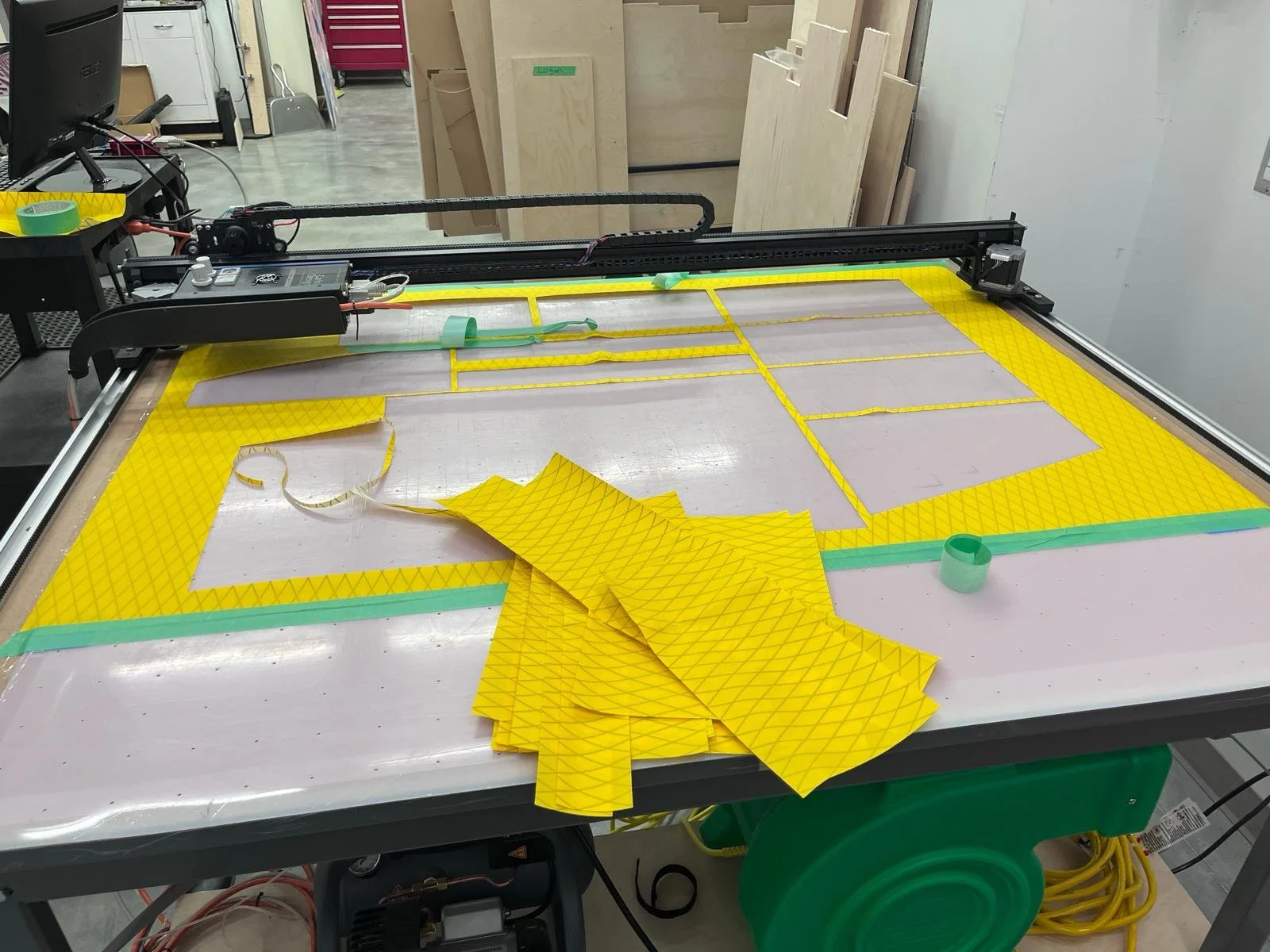 Digital plotter/cutter for final panels