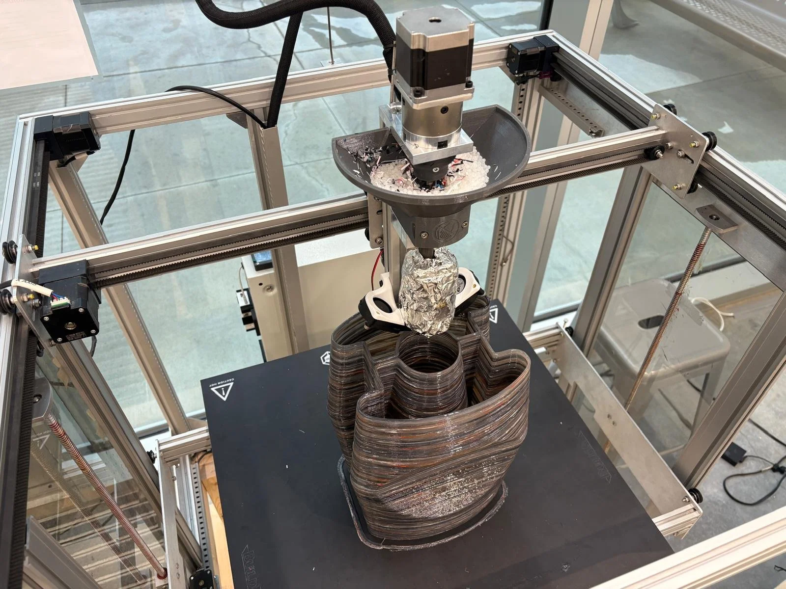 This process took a total of 8 hours of continuously feeding the printer