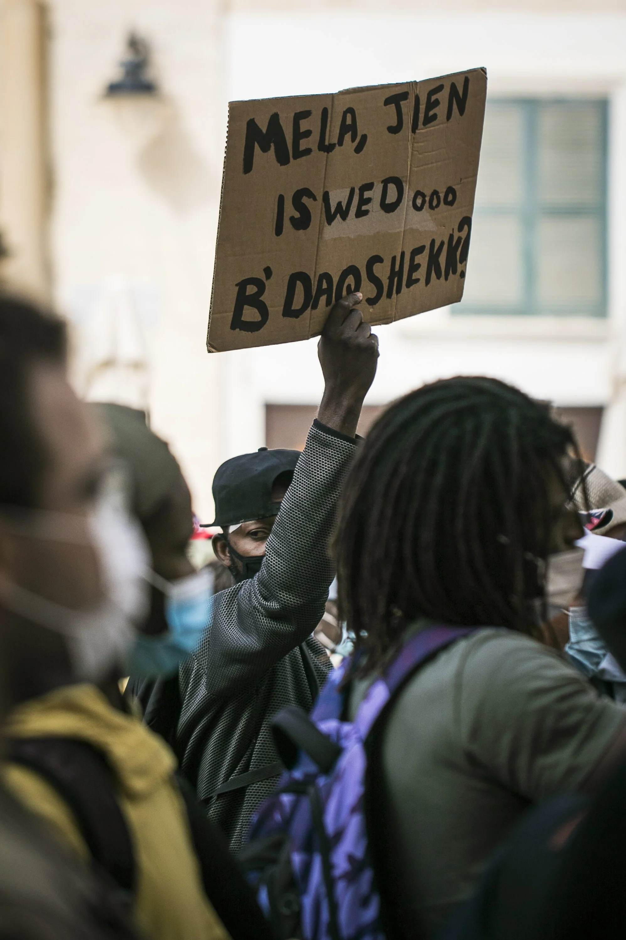 "Yes, I'm black. So?" A message which can apply to not only the colour of the skin, but to any injustice. Yes I'm gay, a woman, an animal. So?