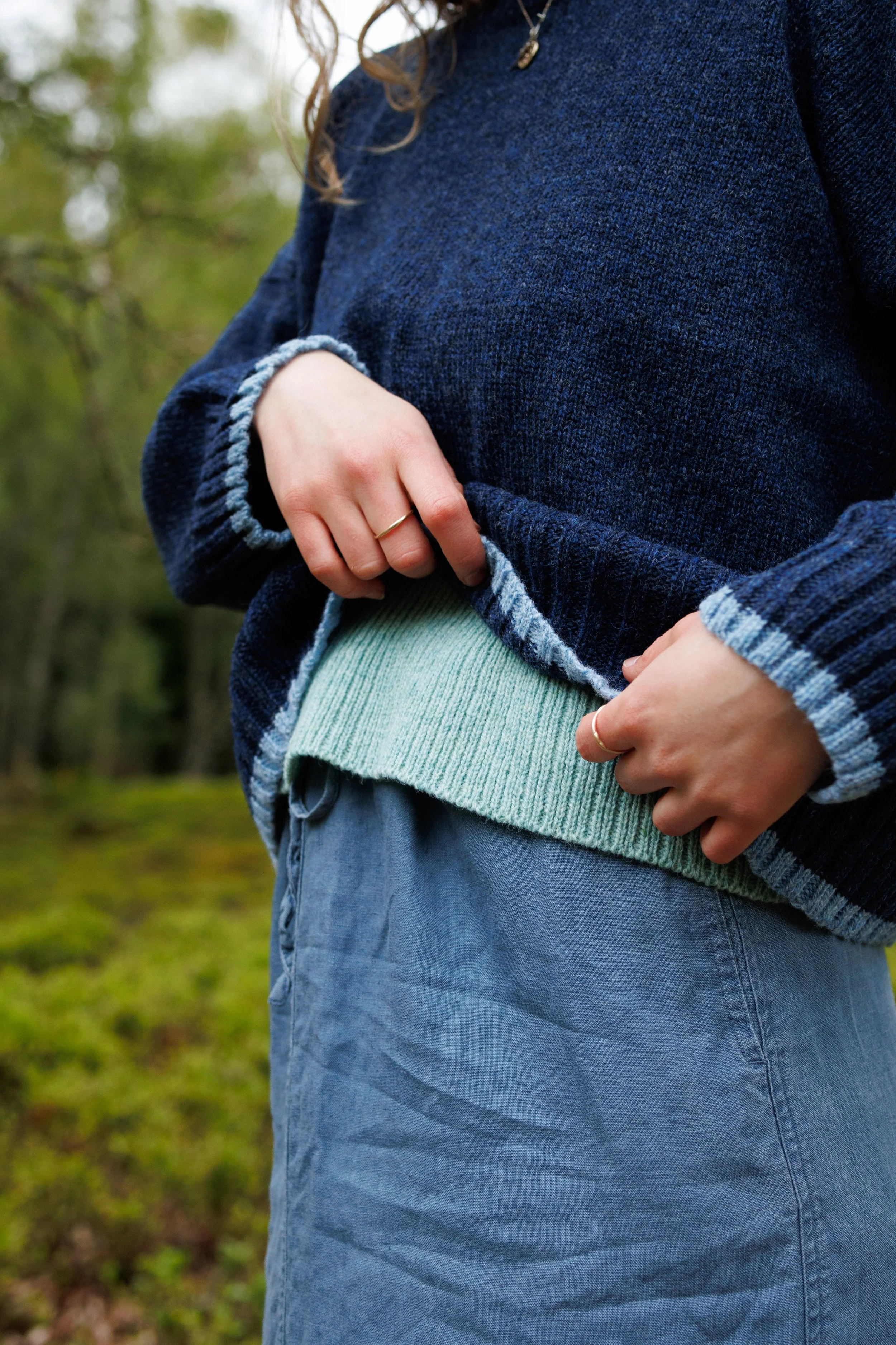 TRIM Jumper- Tarn & Spey Blue