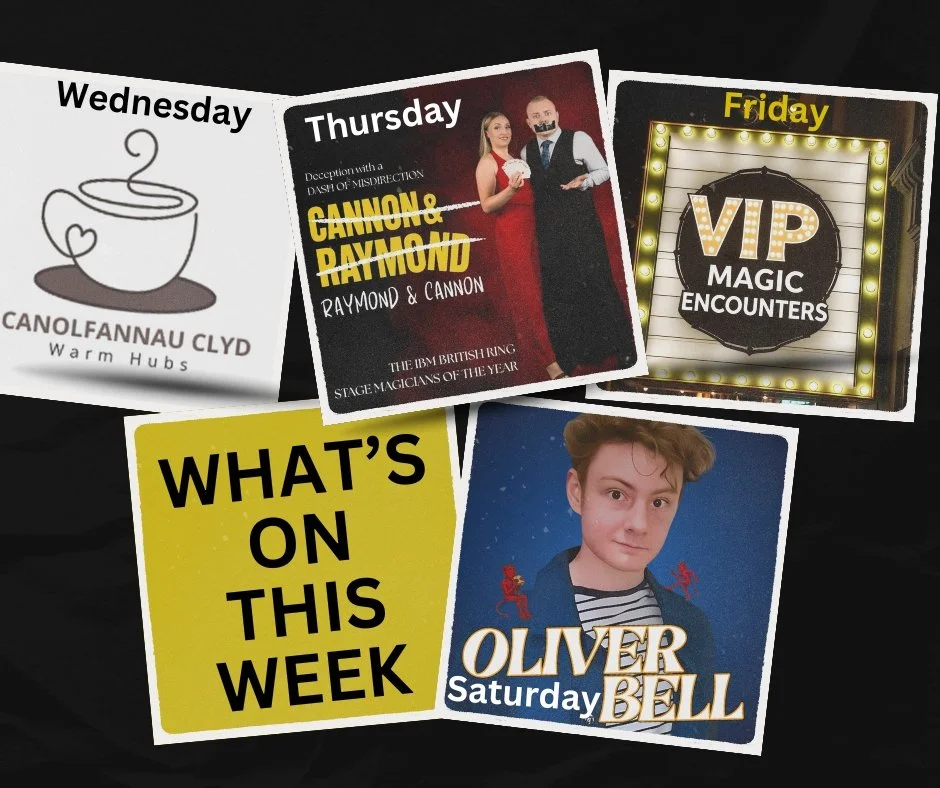 ⭐ What's on this week ⭐

Wednesday - Warm Hub - Perimenopause/Menopause (Ladies only)
Thursday - Raymond &amp; Cannon - only &pound;6pp!!
Friday - VIP Magic Encounters
Saturday - Impossible

Book now: www.themagicbarlive.co.uk/tickets