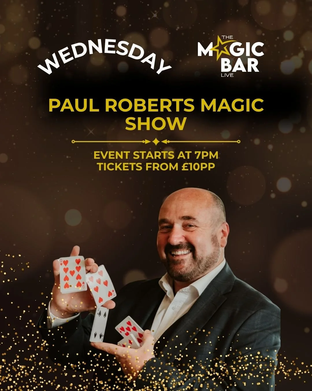 ⭐ What's on this week... ⭐
Wednesday - Paul Roberts Magic Show
Friday - VIP Magic Encounters (close up magic)
Saturday - All New Prestige Lounge (New dining experience)

Book now: www.themagicbarlive.co.uk/tickets
#northwales #nightout #liveshow  #fo