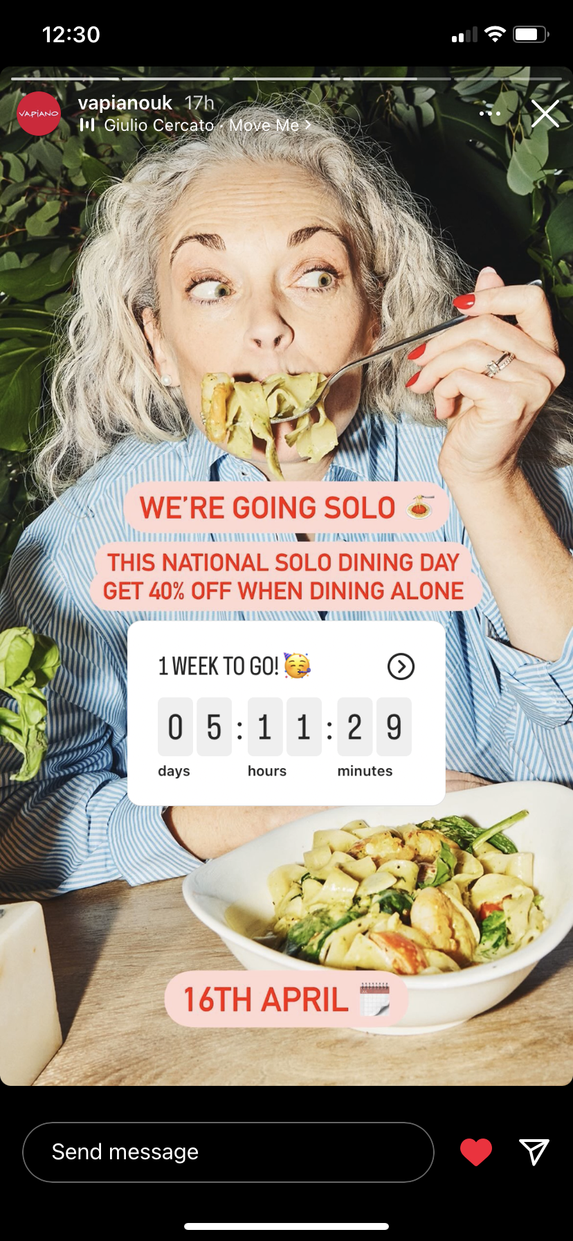 Vapiano Restaurant Campaign