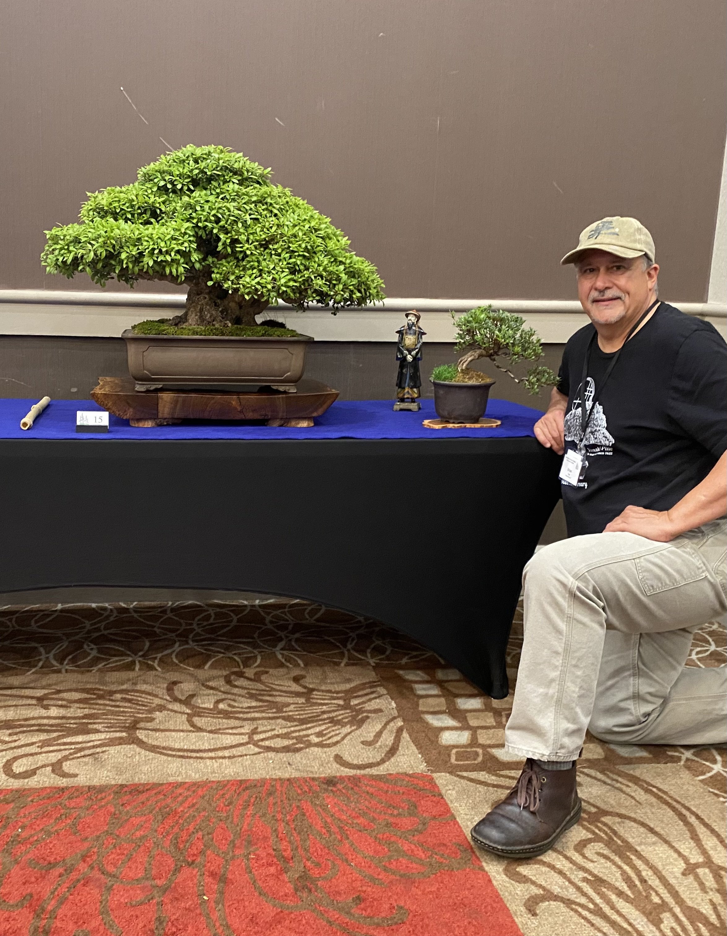 Satsuki Azalea Bonsai on display - Mid Atlantic Bonsai Society 2026 Exhibit