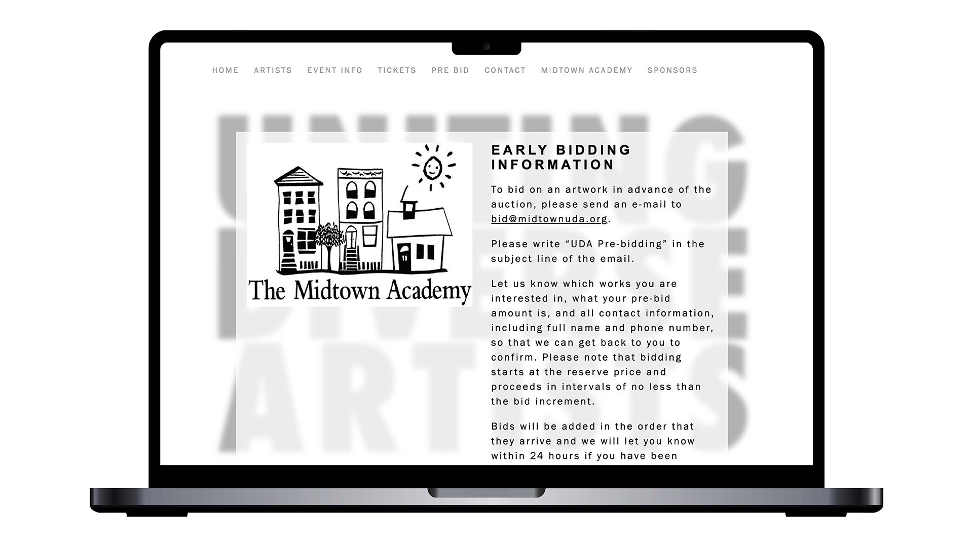 2014 Uniting Diverse Artists Laptop 6 Bidding