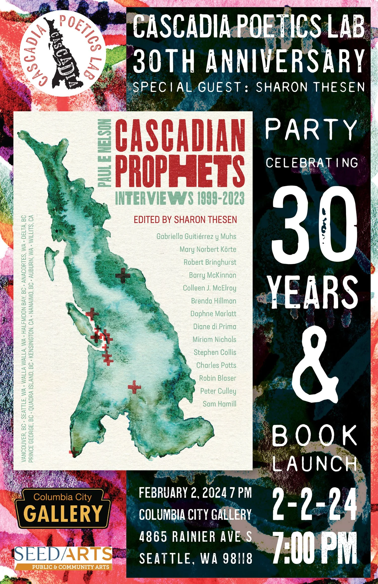 Cascadia Poetics LAB 30th Anniversary