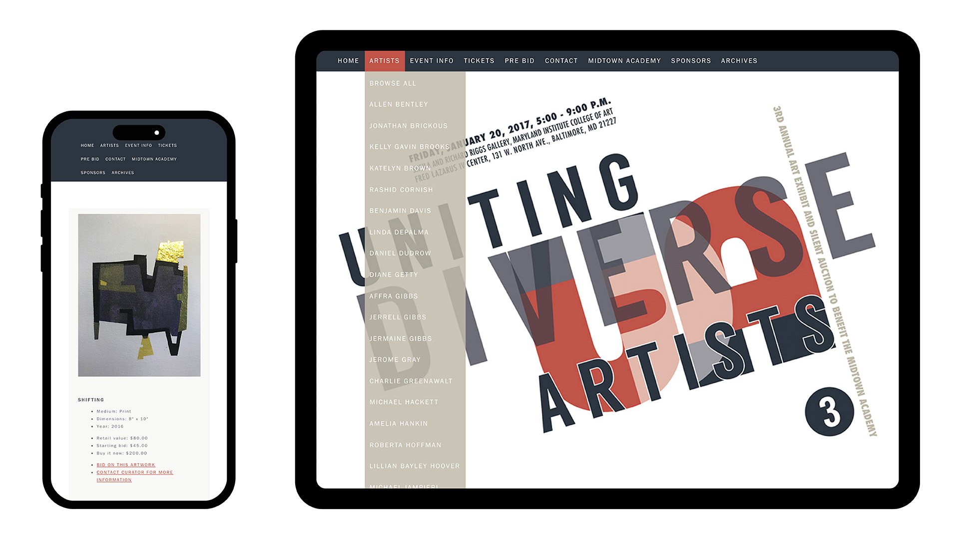 2017 Uniting Diverse Artists Ipad Iphone 1 Home 