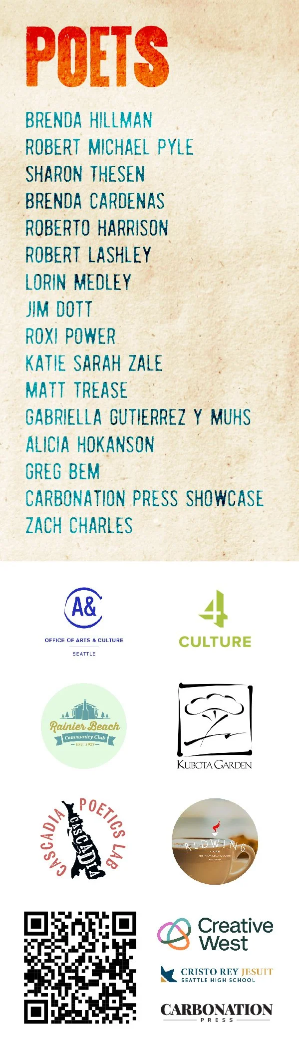 Cascadia Poetry Festival 9 Bookmark