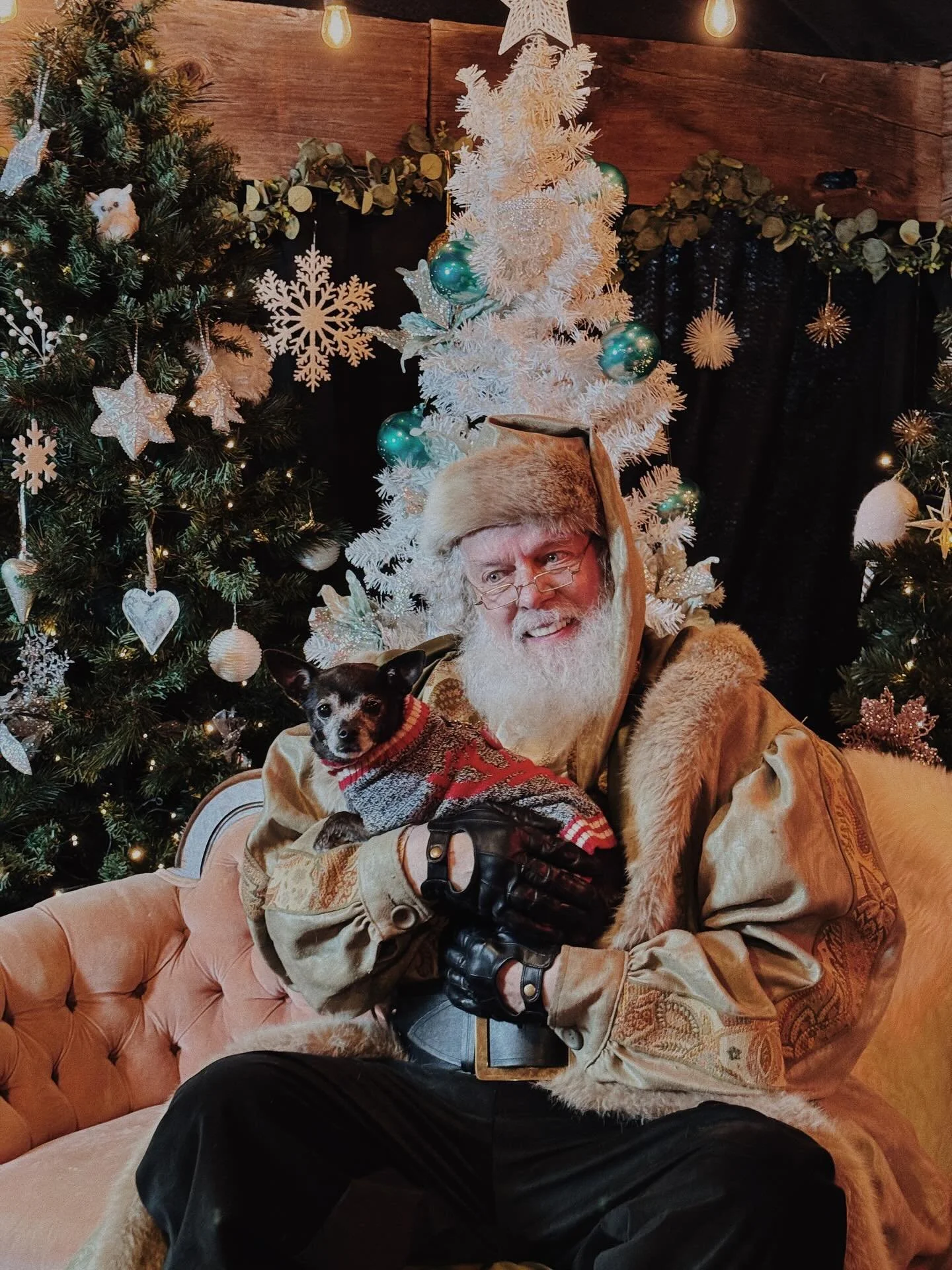 Rosa met Santa 🎅🏻🎄😭 @ladybirdanimalsanctuary @saveourscruff @cliffordbrewing 

@shoprooneys has a photo booth 🎞️

@shopatpinch has delicious hot chocolate ft. Marshmallows ☕️

A great saturday @sillygoose.tattoo ❤️