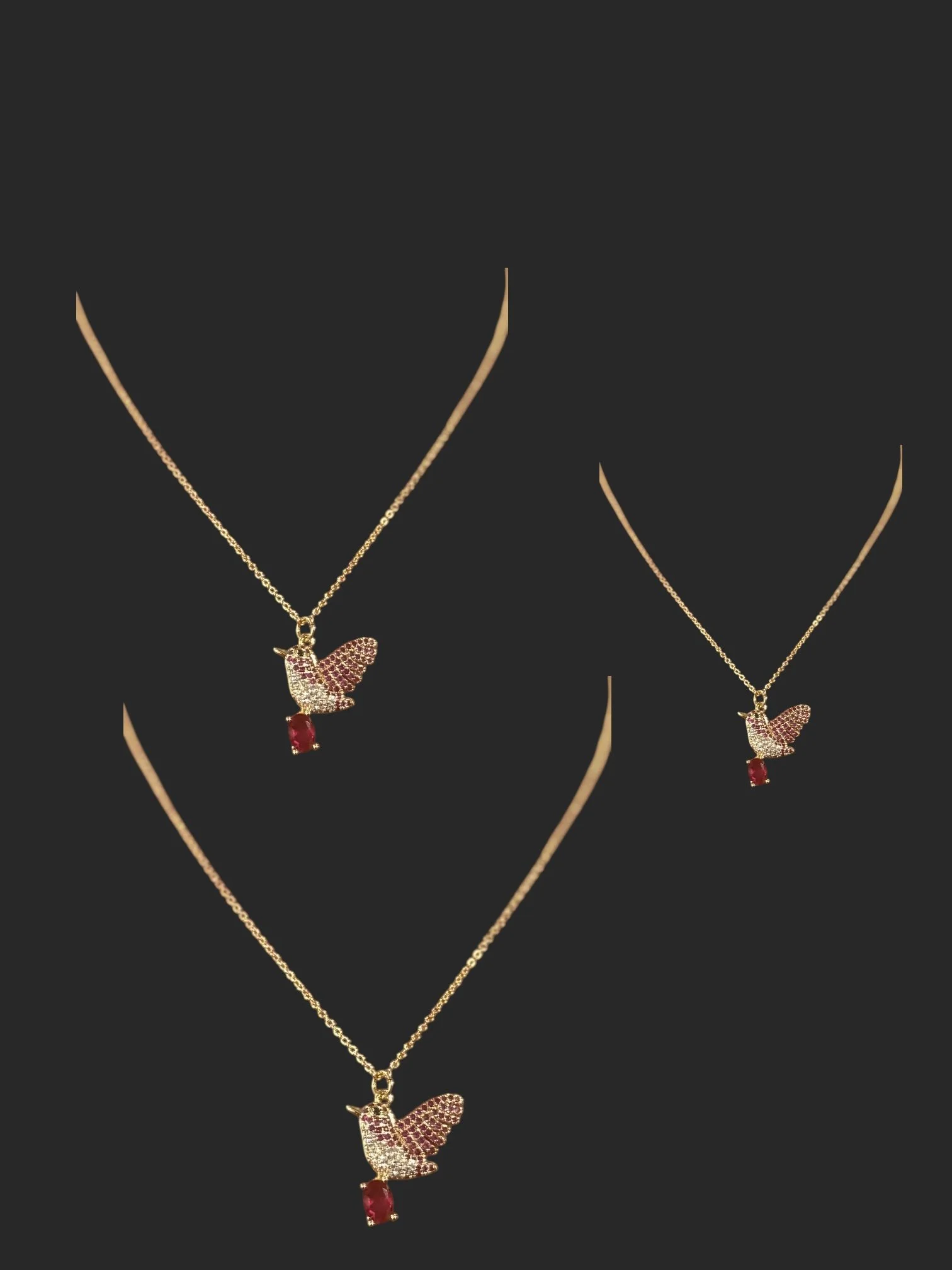 Gold Plated Hummingbird Necklace