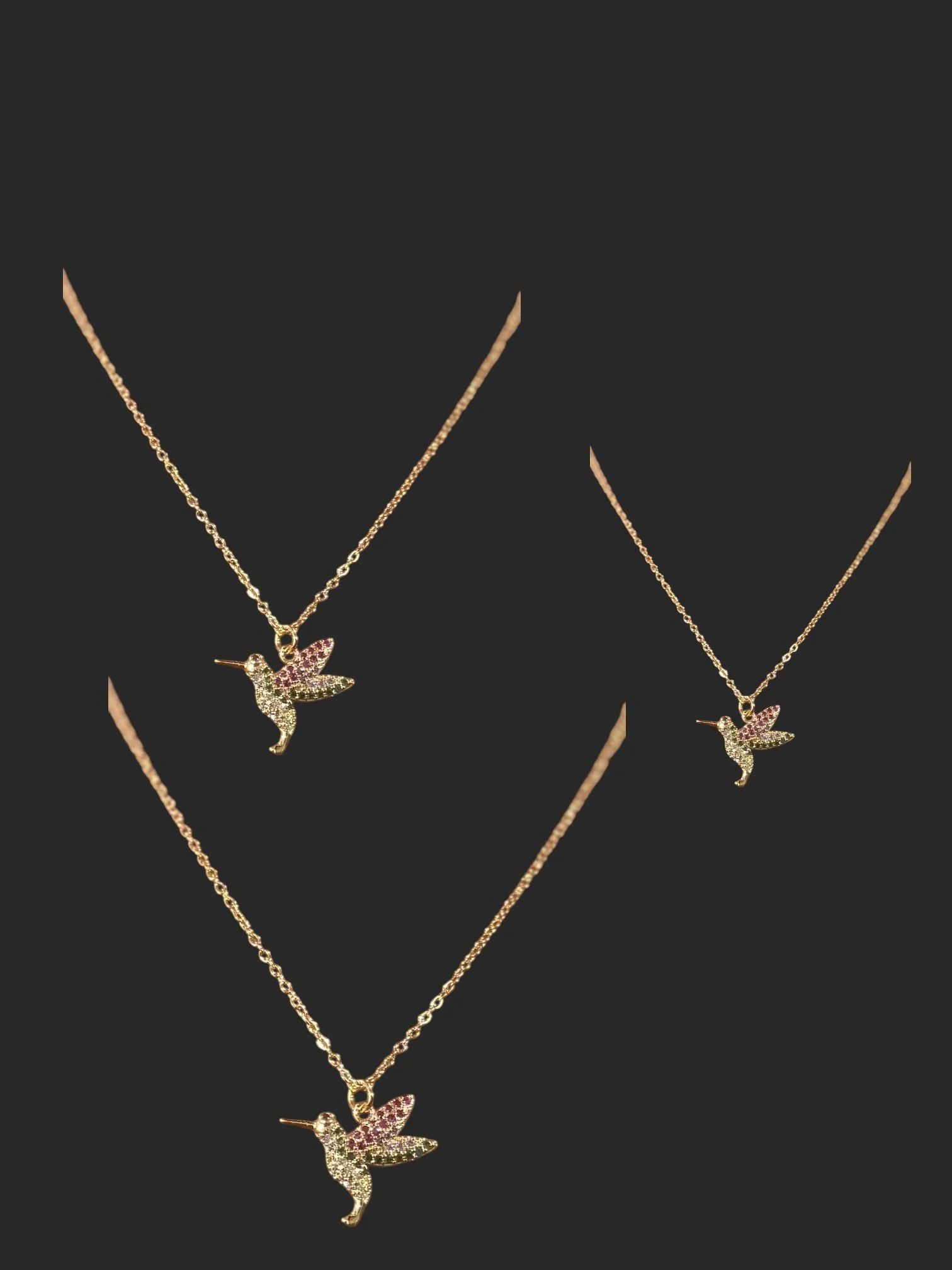 Gold plated woodpecker necklace