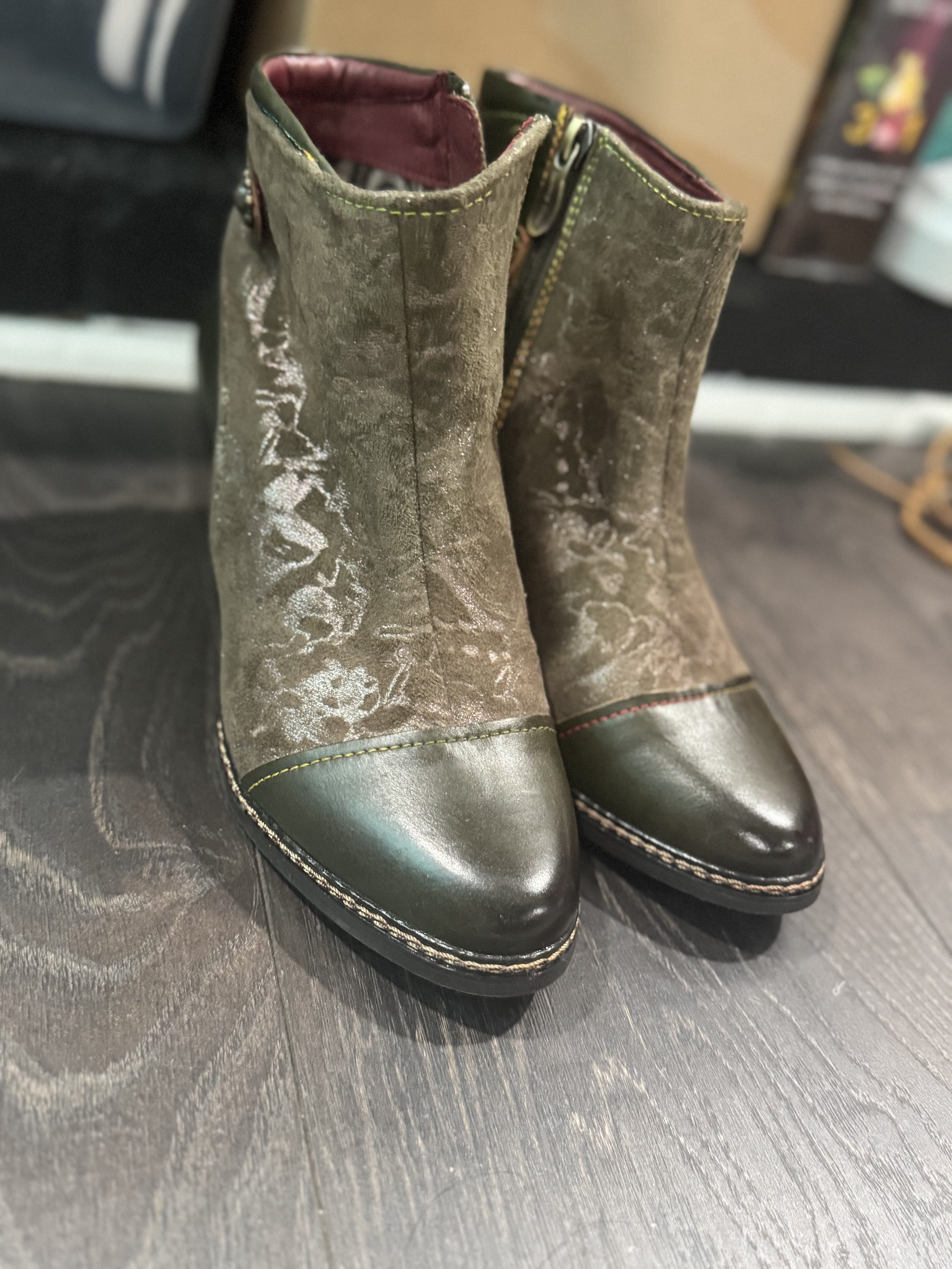 Olive green boots