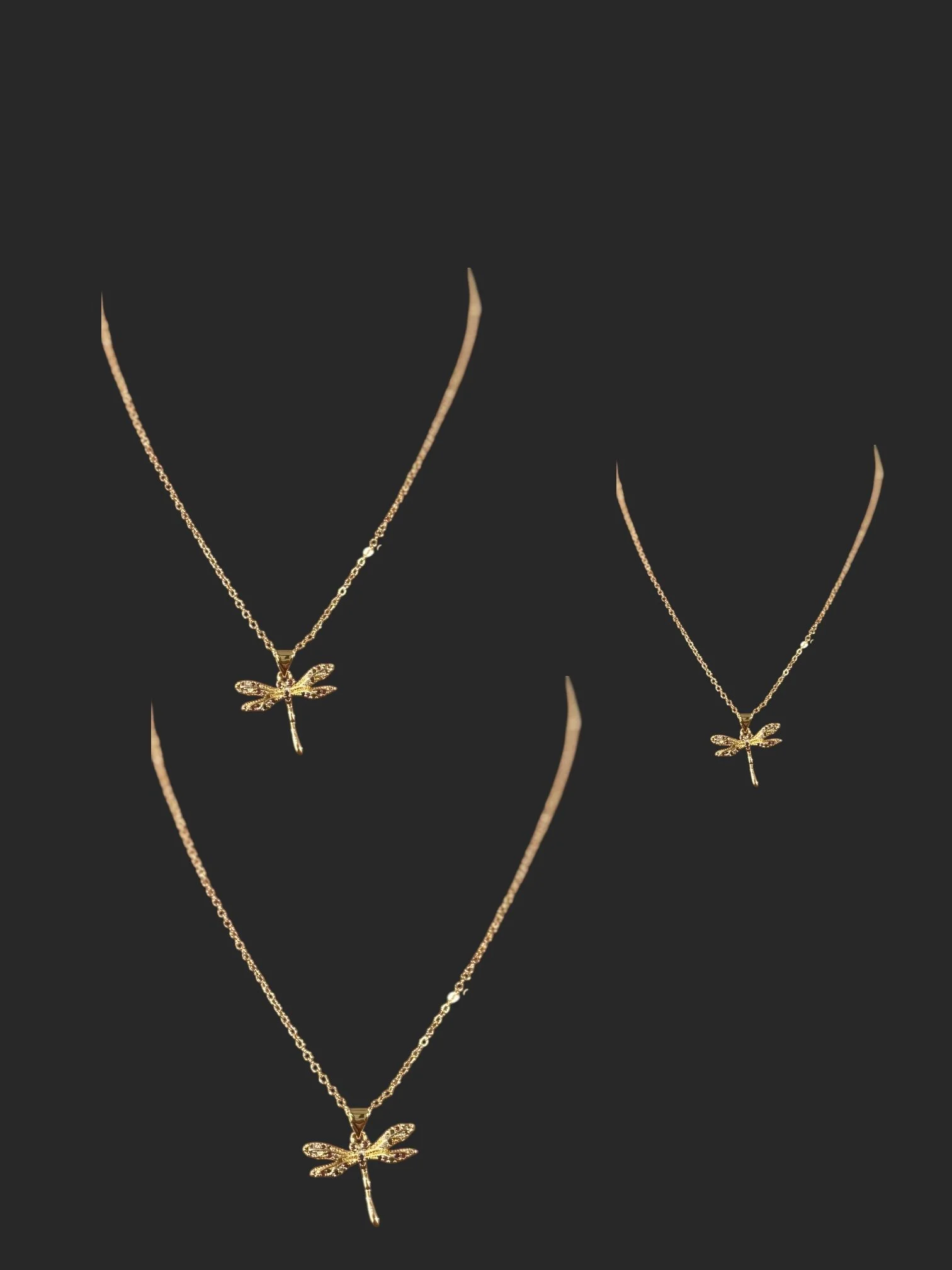 Gold plated Dragonfly Necklace