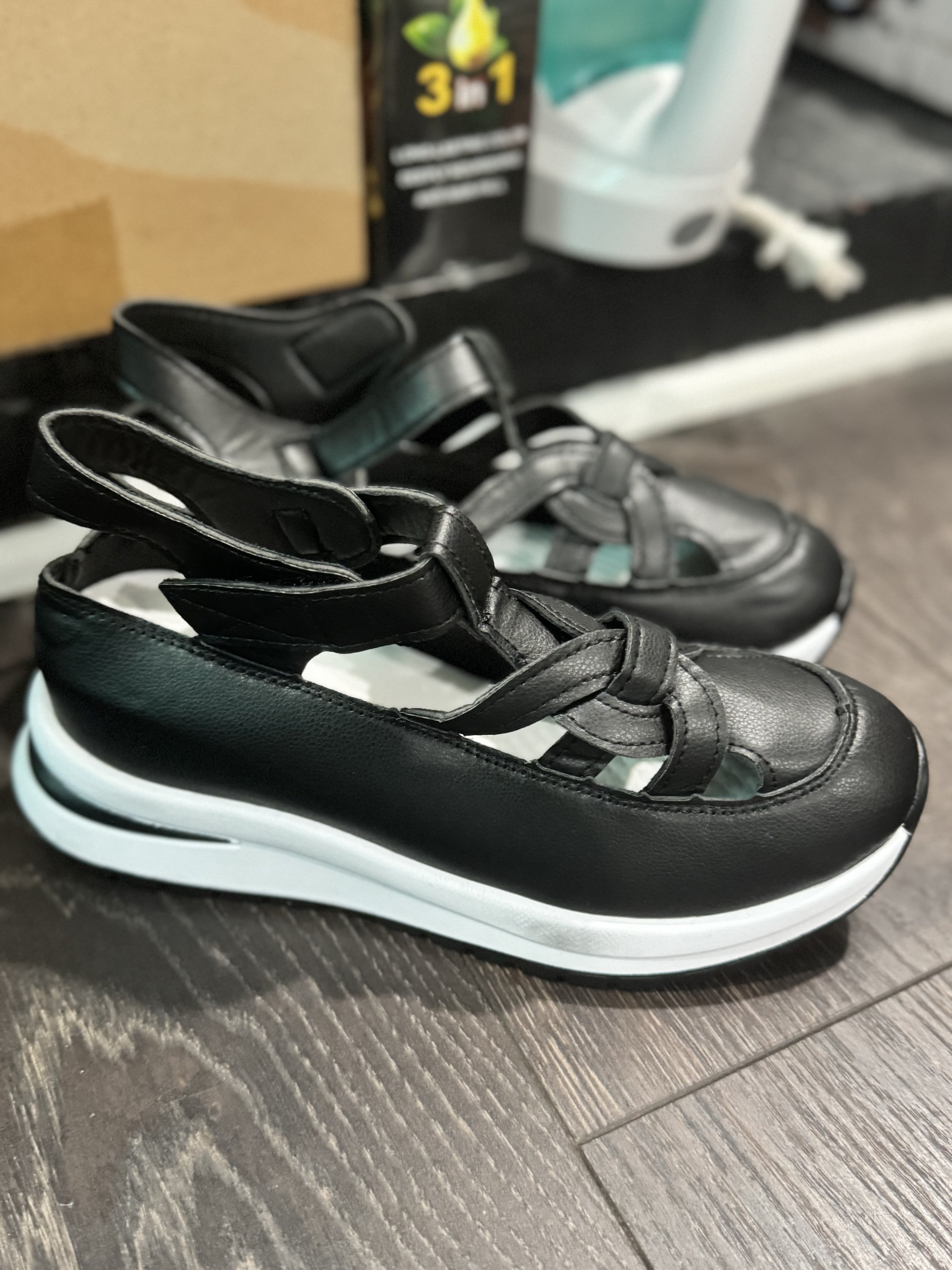 Black sneaker sandal