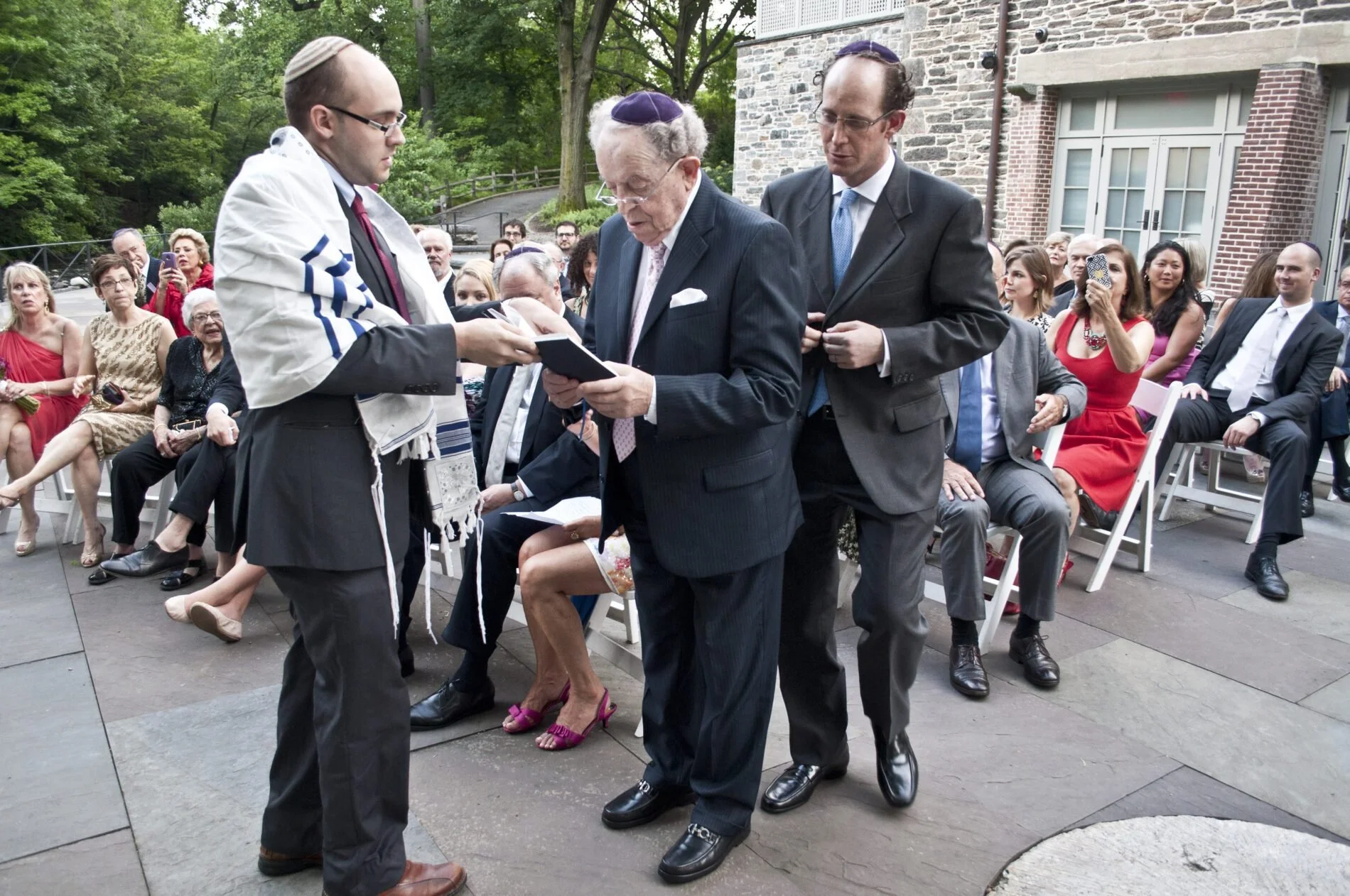 Grandfather under the chuppah