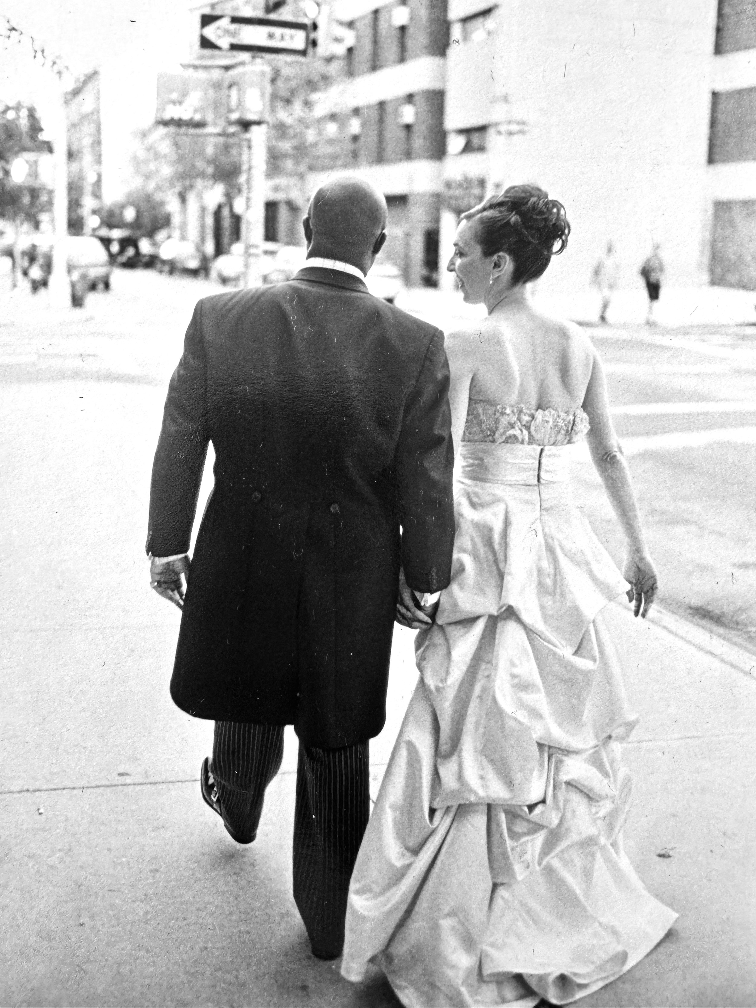 Their first married walk together.