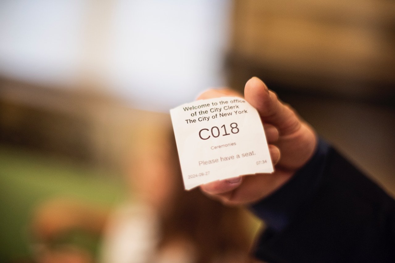 You get a deli-style ticket with a number on it.