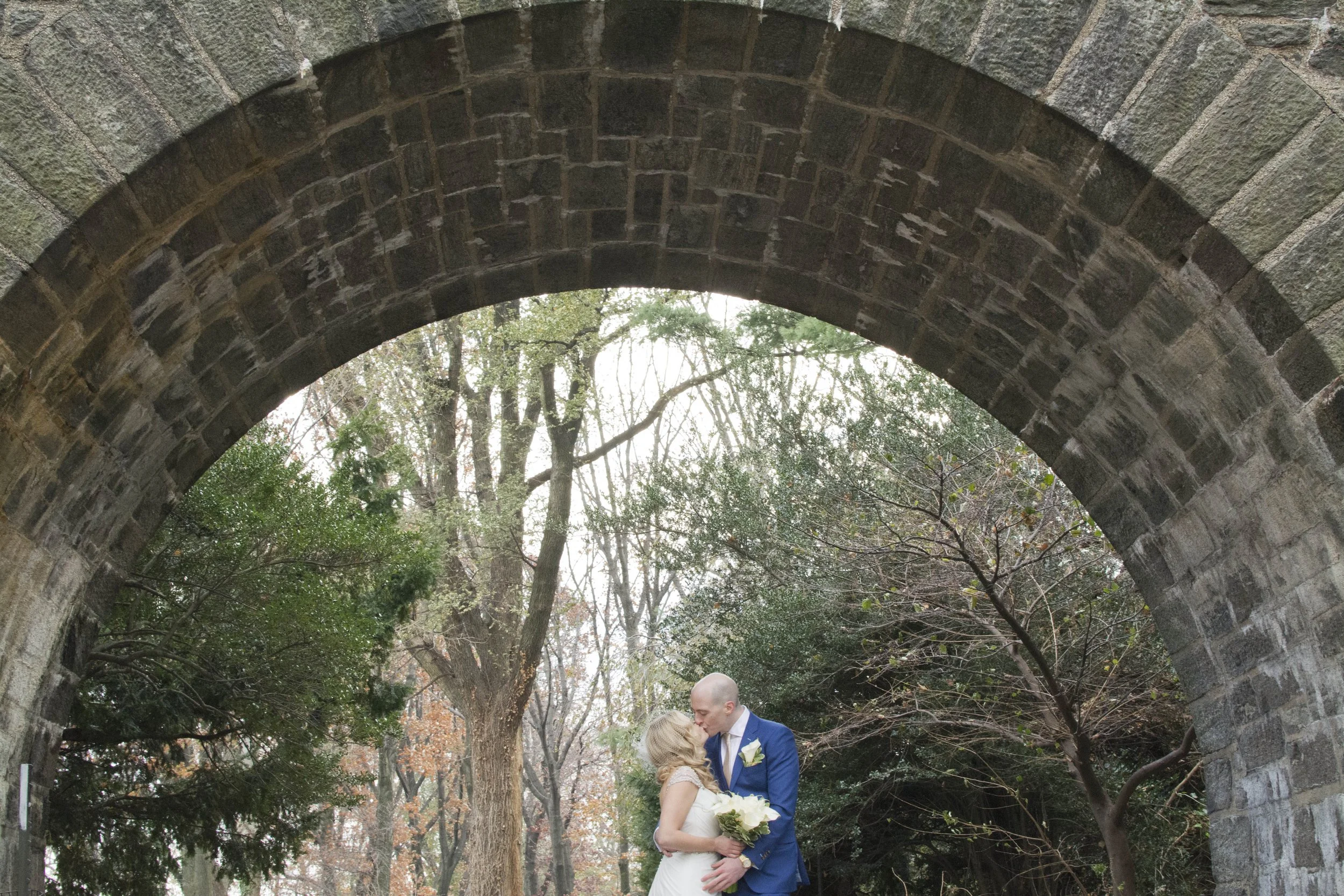 Under any arch in the park.