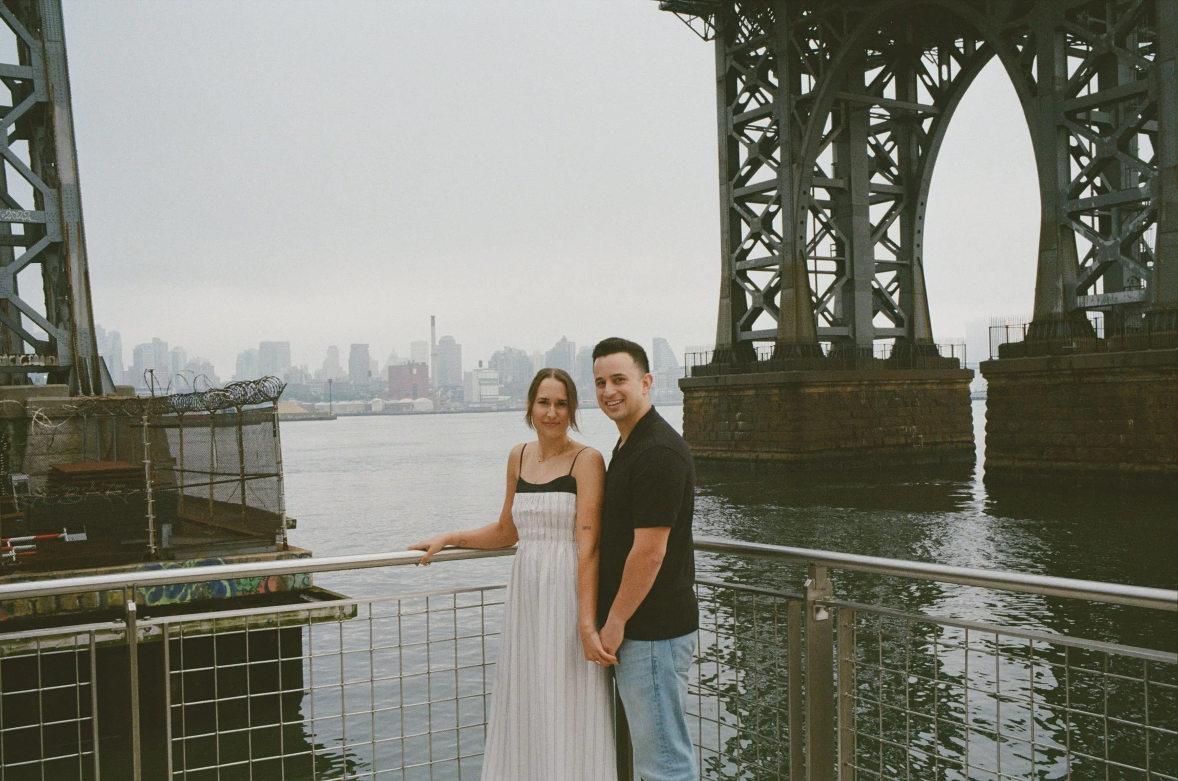 Real Film Engagement in Domino Park (Shot on DSLR + Film)