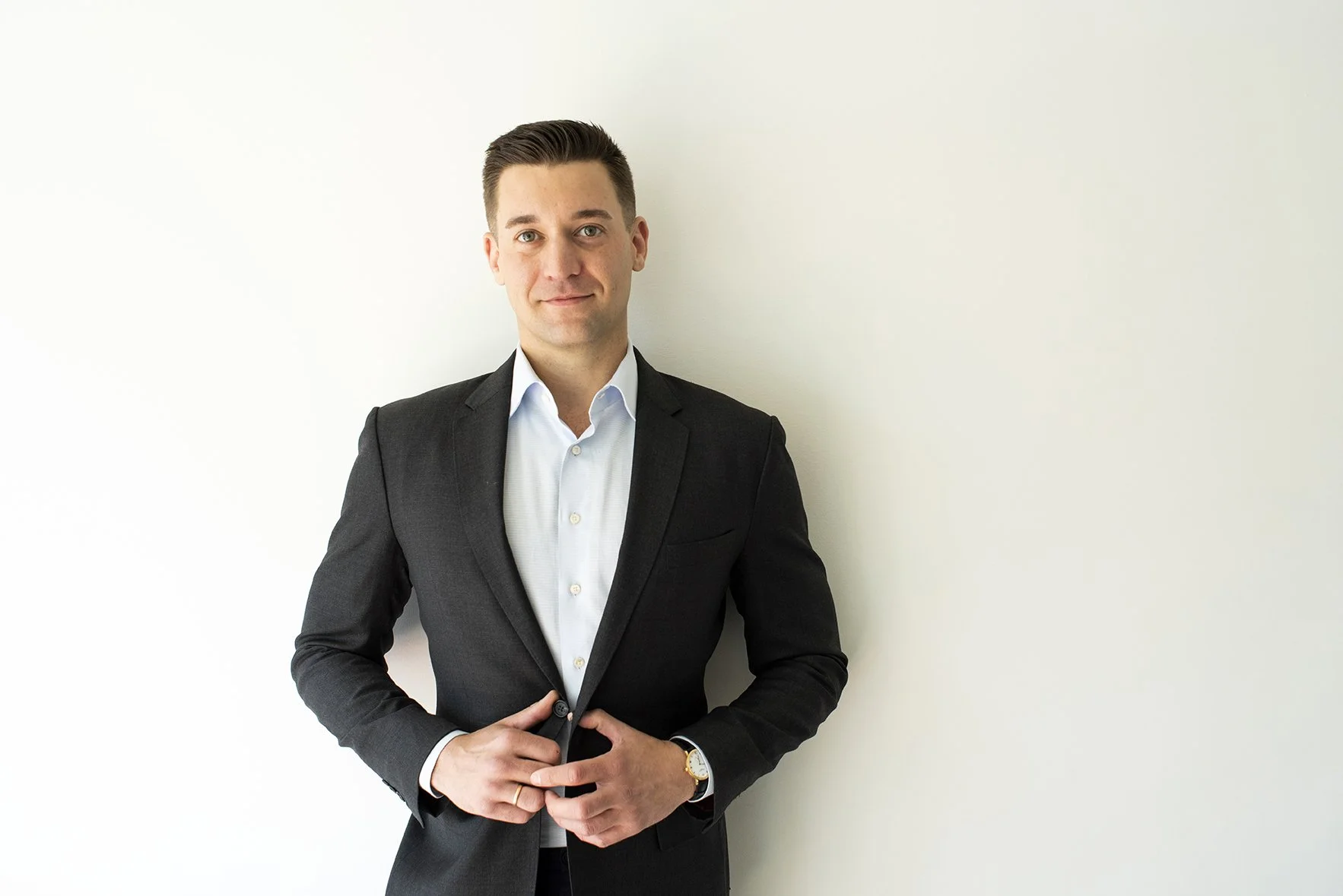 Lawyer's headshot  in a New York City studio using natural and studio lighting