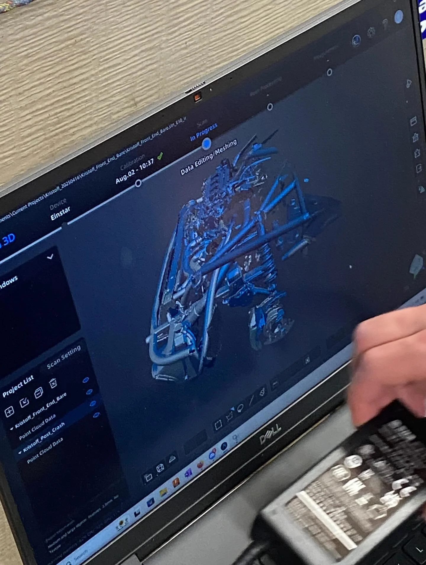 Repair Update

part one of the repair update on the TCRX. @dunhamdevelopments came over after having a brilliant idea. A few months ago we scanned the front of the car for some packaging and future work so that I could work on the car in CAD. We went