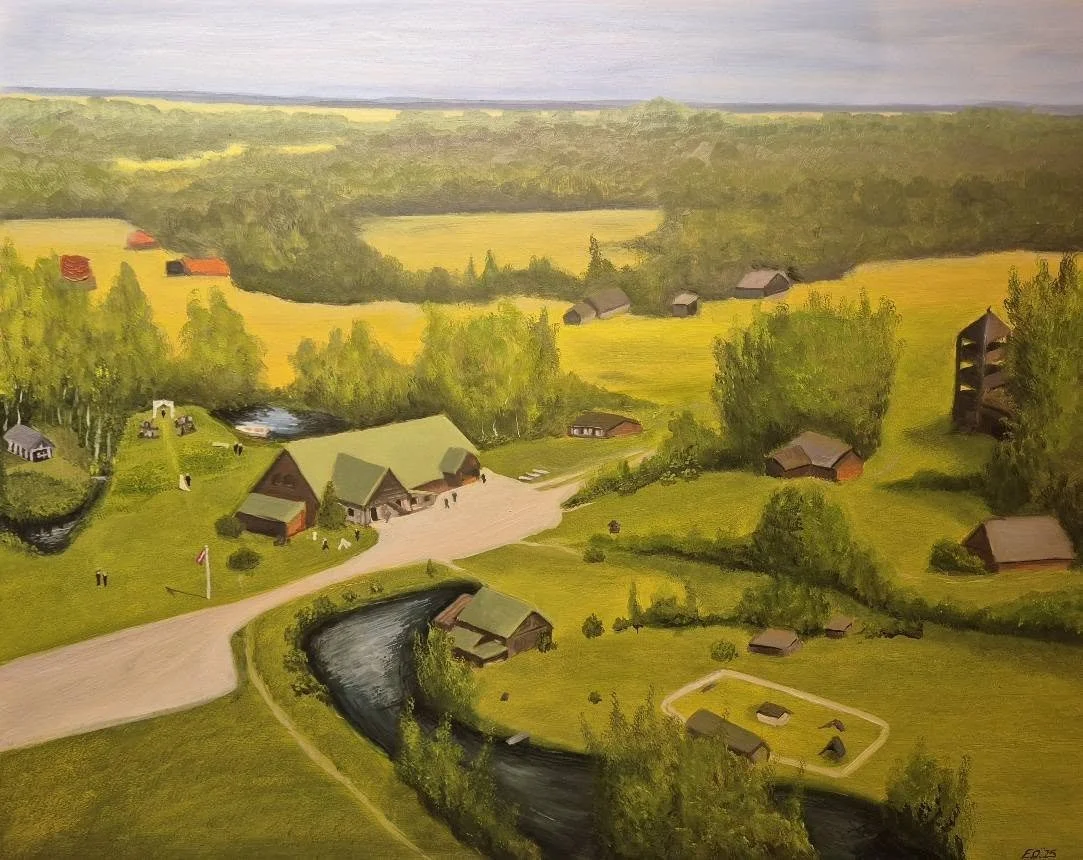 A very special commission I did for a first anniversary present. It depicts the place where the client and his bride got married in Latvia. This was a pleasure to do!
