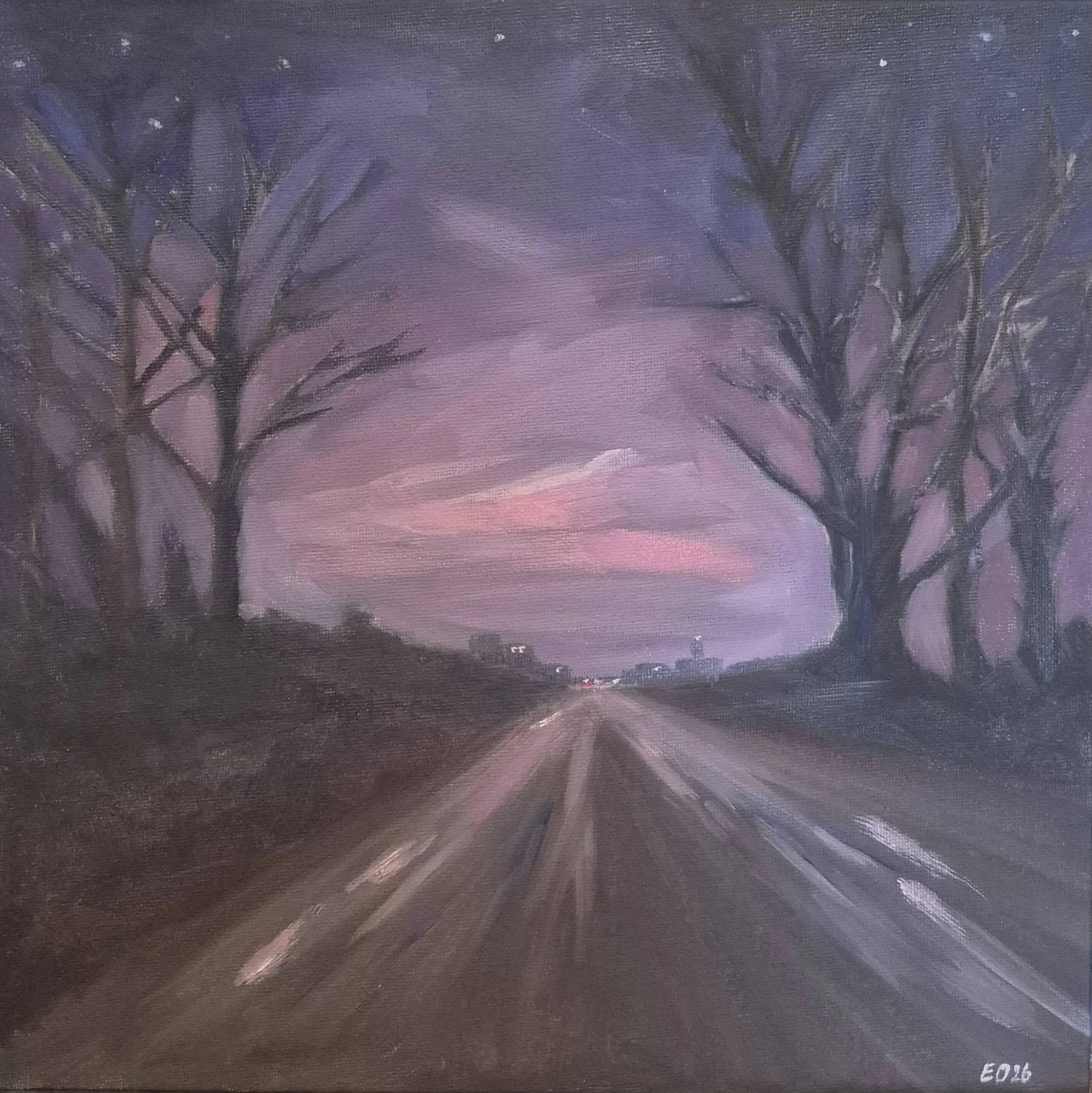 Twilight City - 30x30 Cm Oil on canvasboard
For sale soon