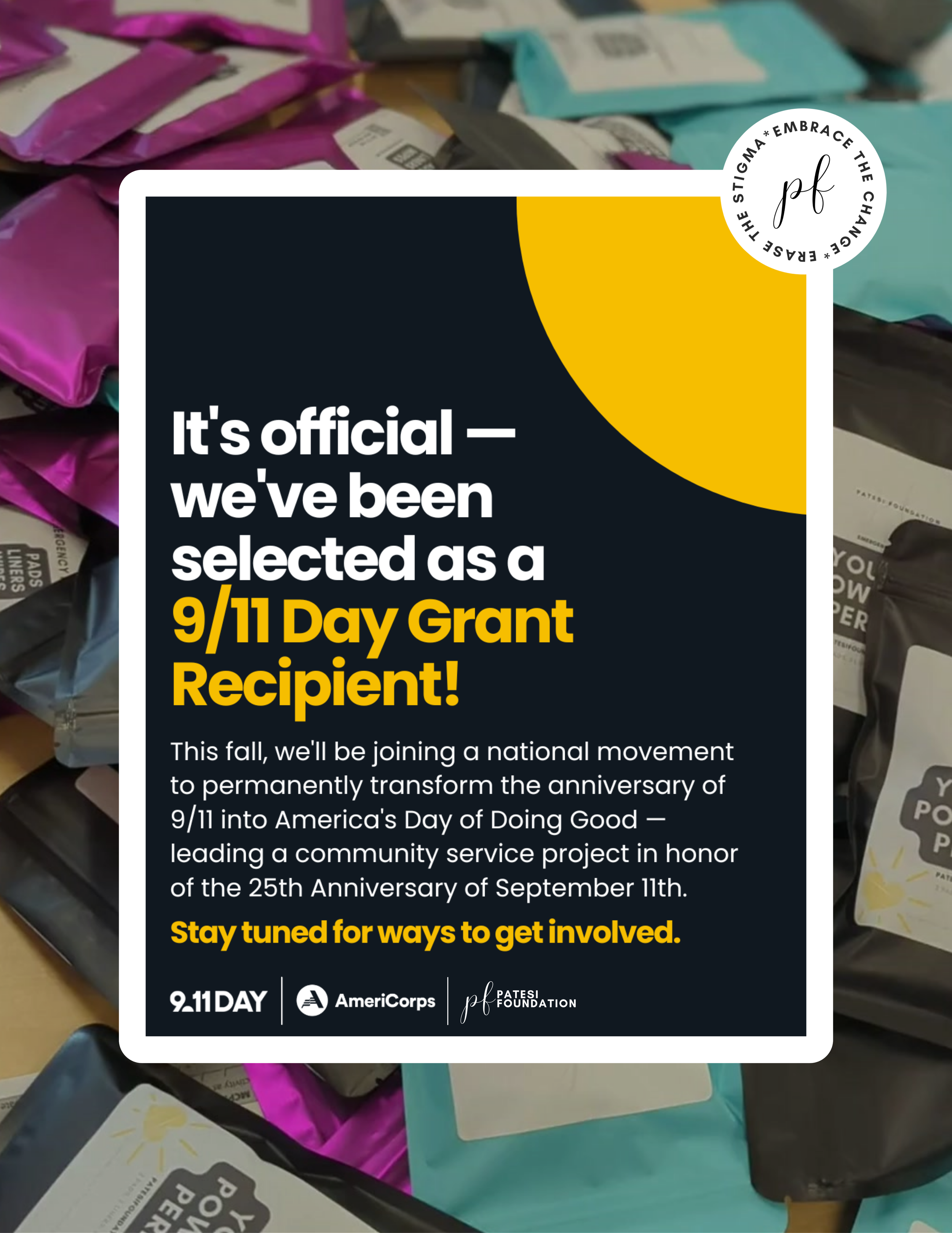 The PATESI Foundation Selected for 9/11 Day Grant to Mobilize Youth Through Districts for Dignity™