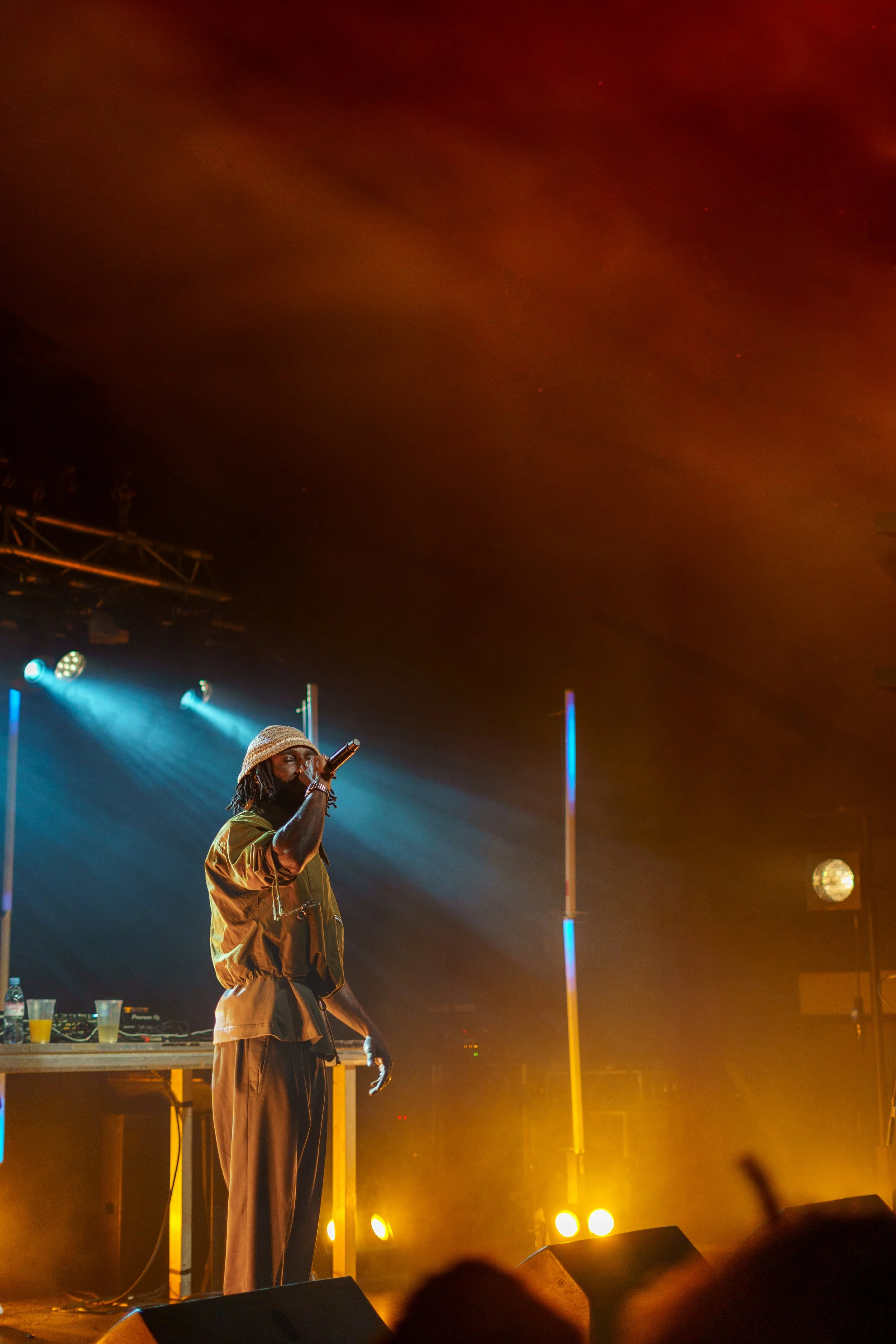 Kojey Radical on stage in Camden London